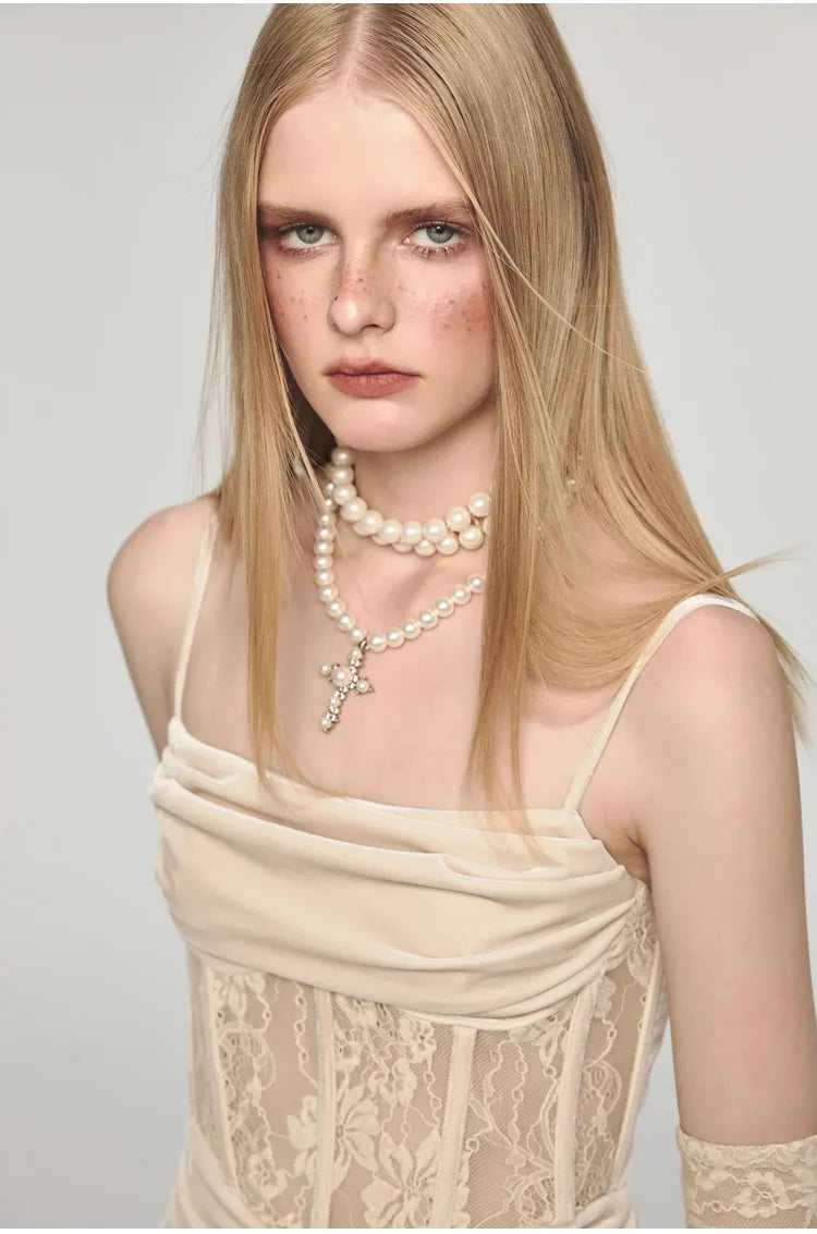 Mermaid Strap Long Velvet Bodycon Dress