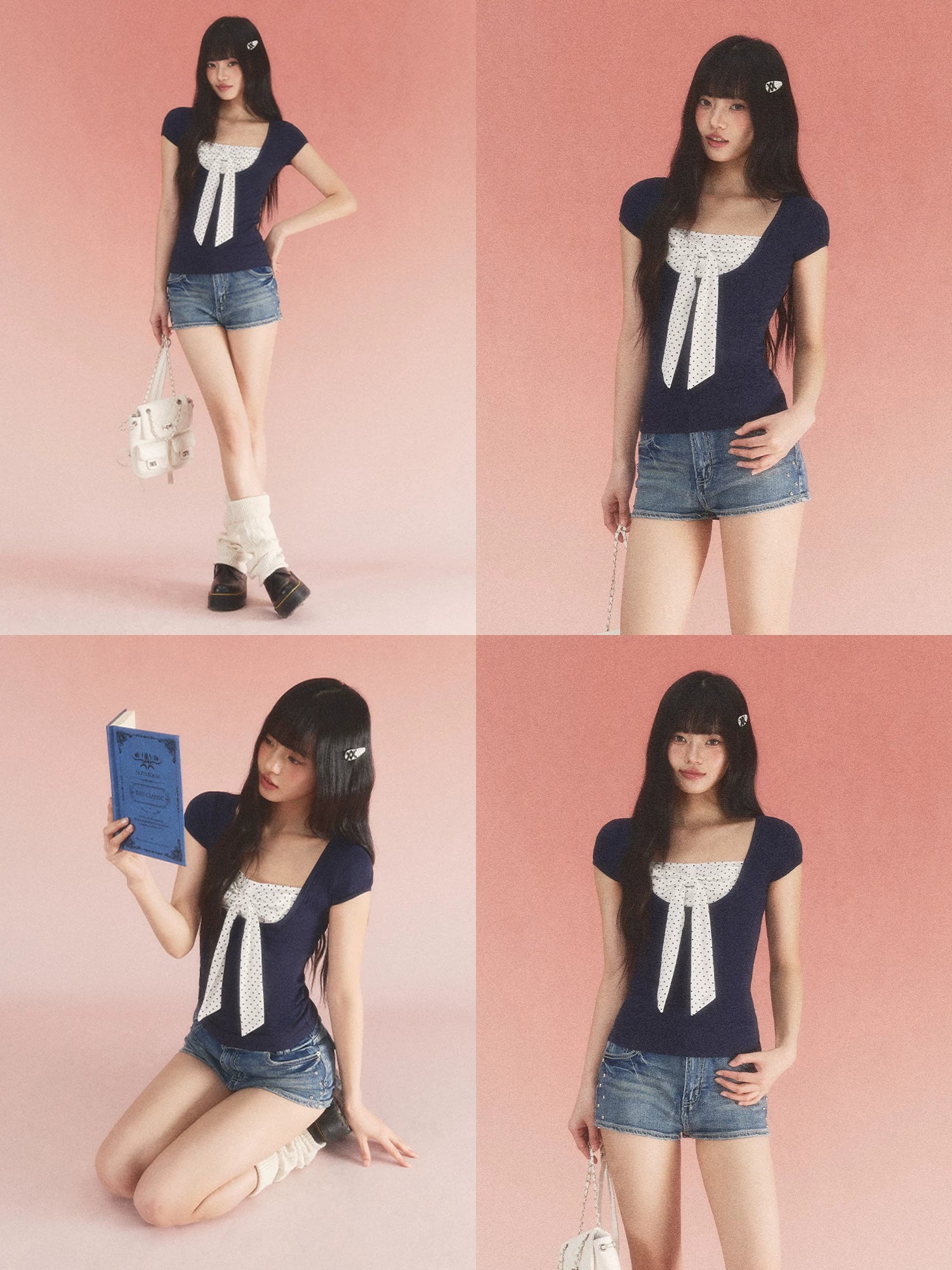 Bow Polka Dot Top