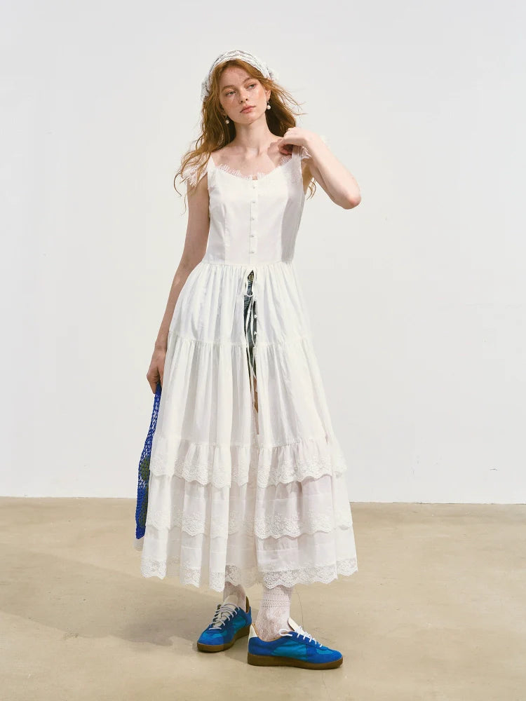 Flutter-Sleeve Waist-Cinching Strapless Dress