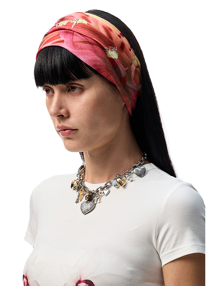 Floral Print Convertible Bandeau Headband