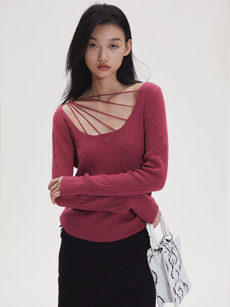 Wool Crewneck Handcrafted Knitted Sweater
