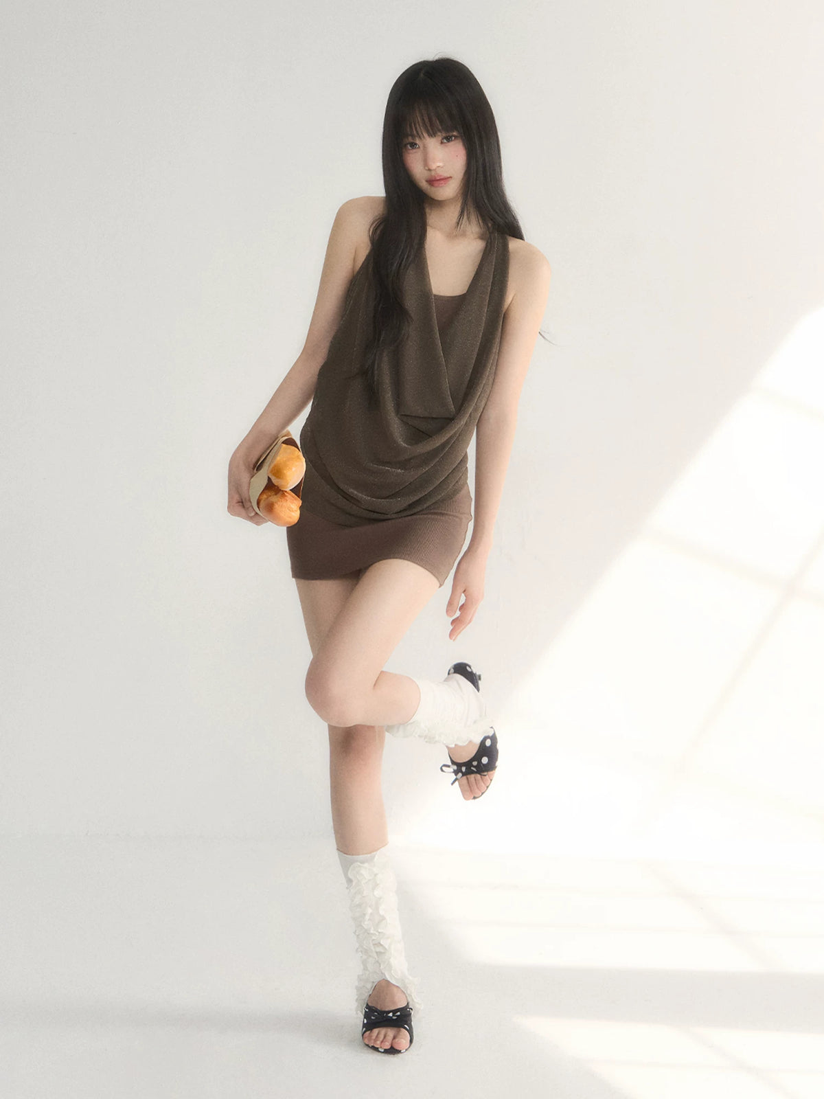 Halter Cowl Bodycon Dress