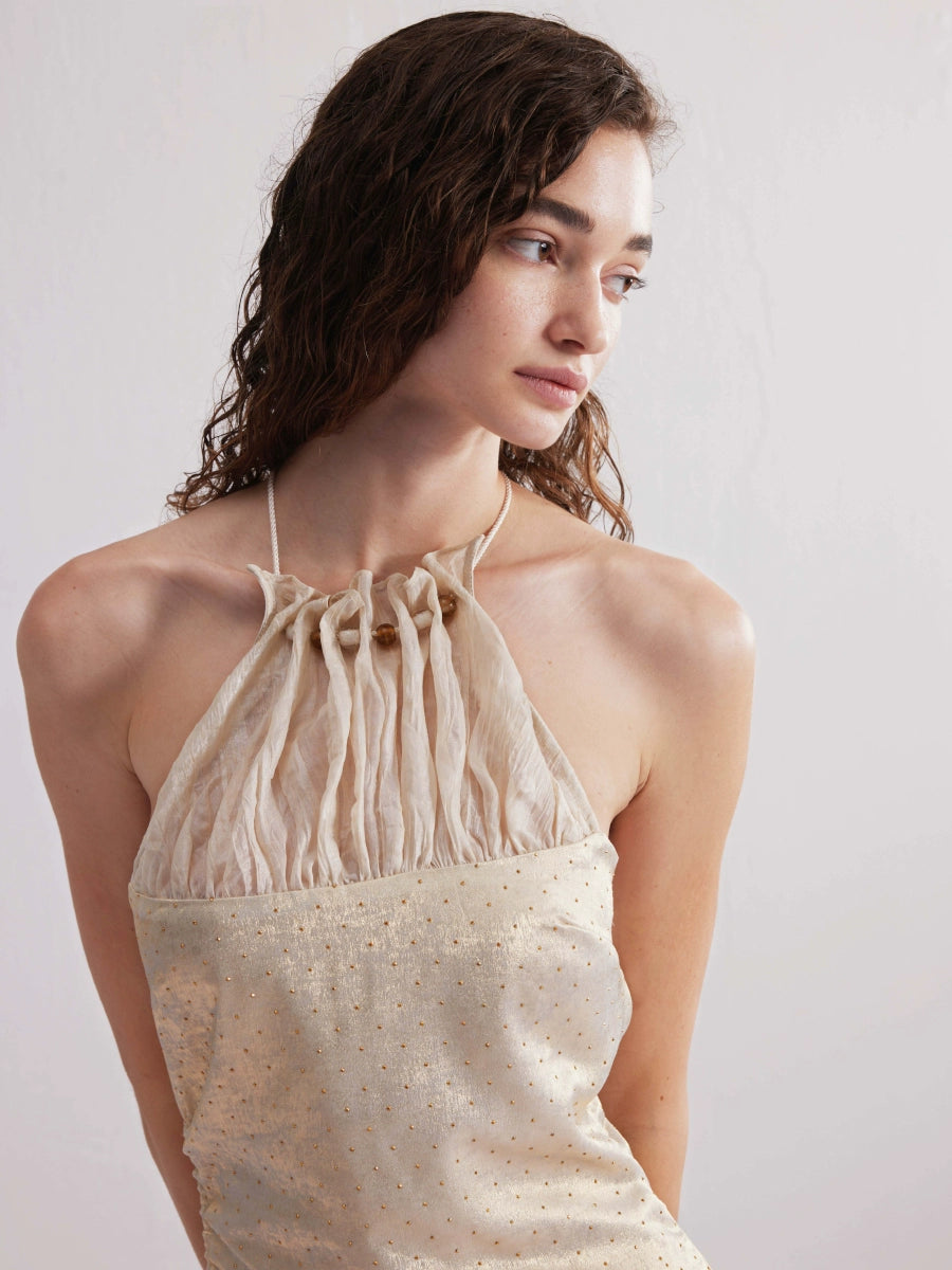 Beaded Crystal-Studded Camisole