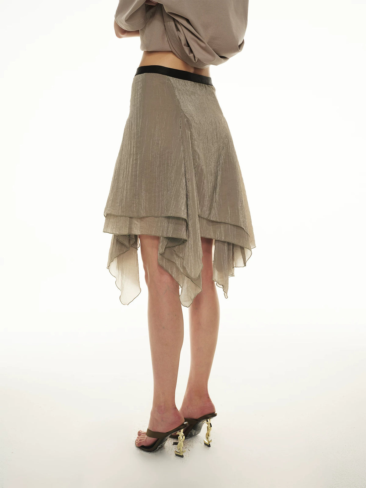 Acetate Shimmer Convertible Skirt