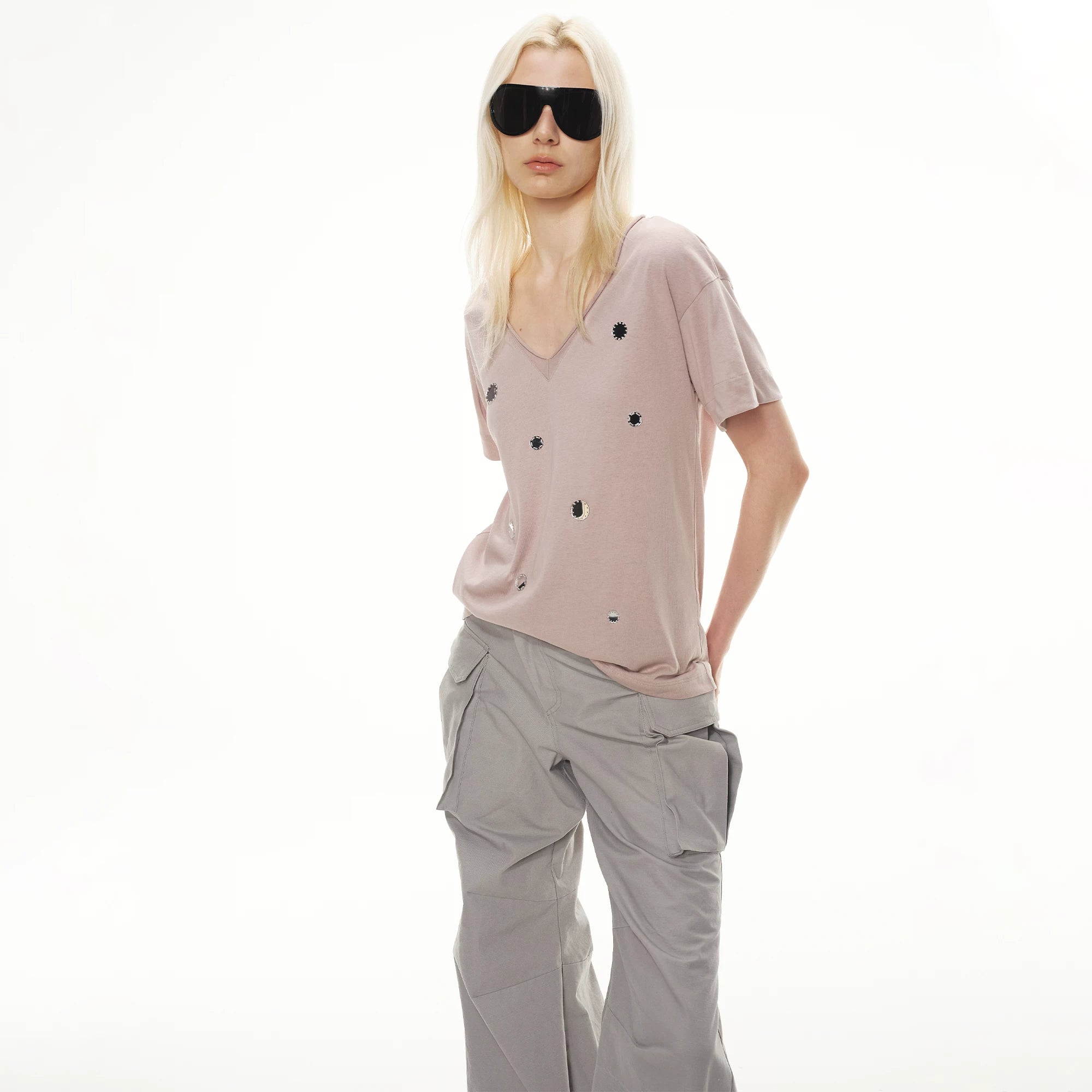 Mirror V-Neck Relaxed Tee