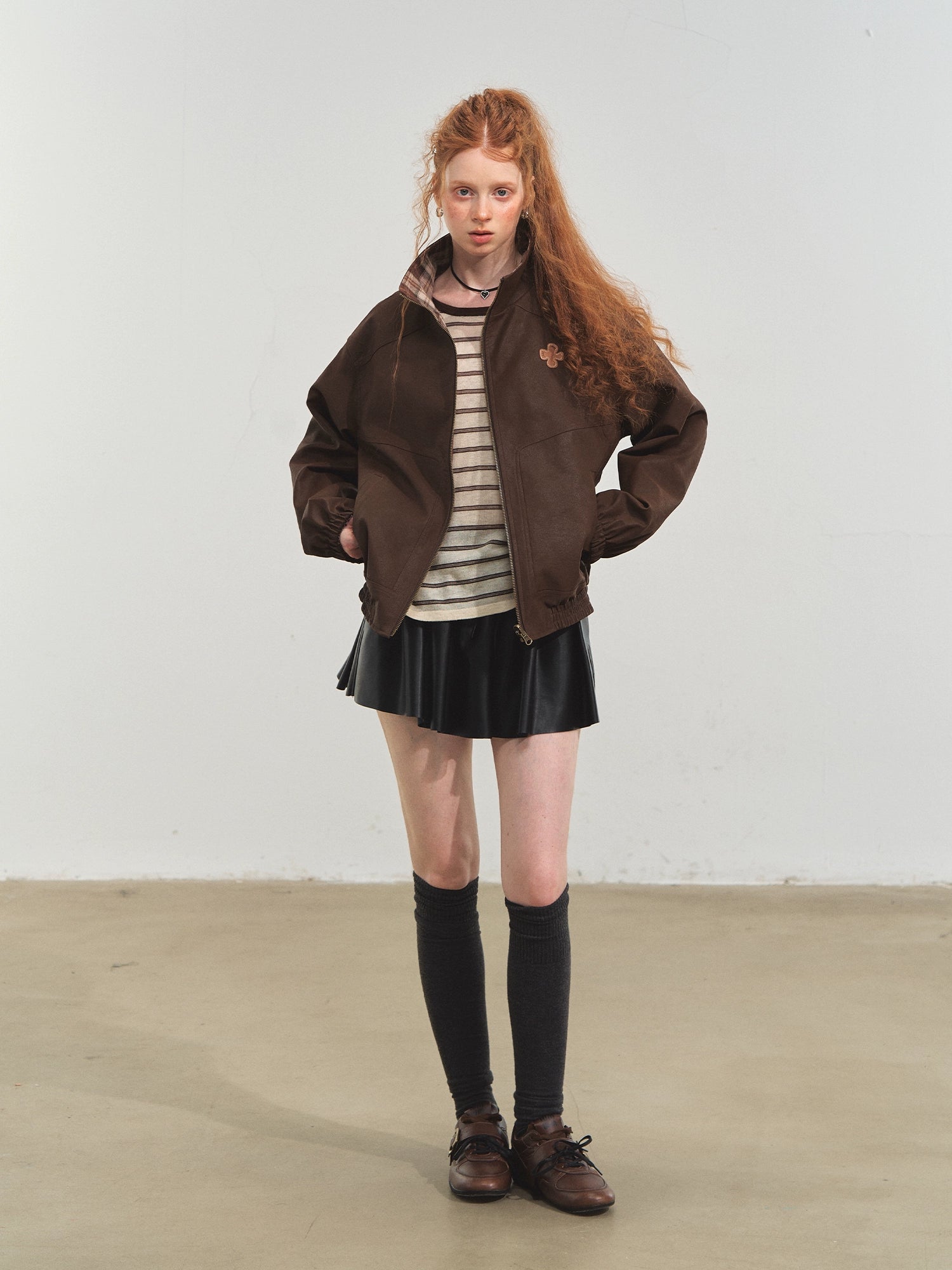 Reversible Vintage Stand-Collar Jacket