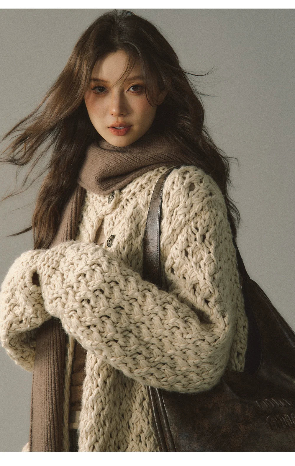 Chunky Yarn Knit Cardigan