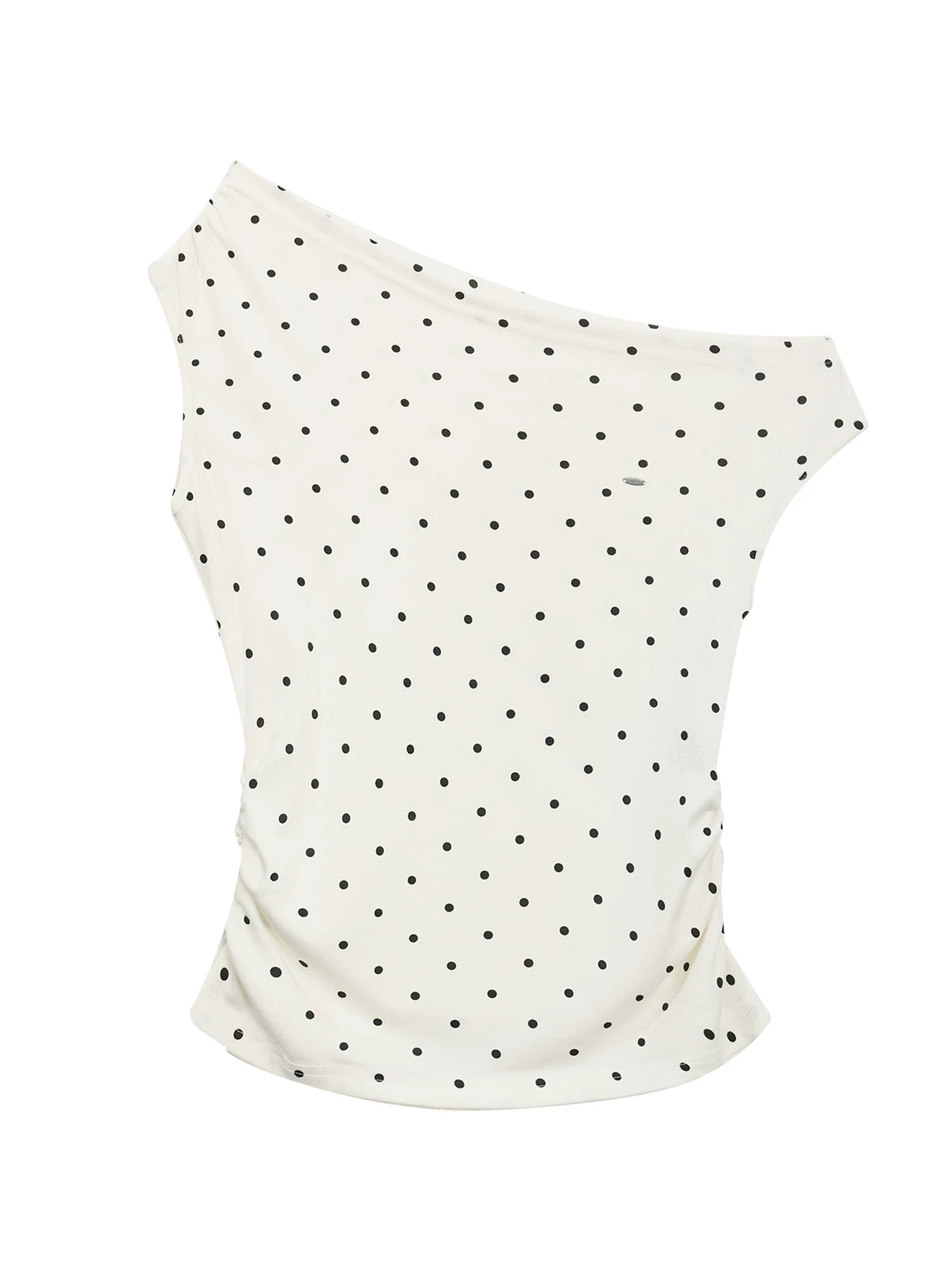 Asymmetric Polka Dot Top