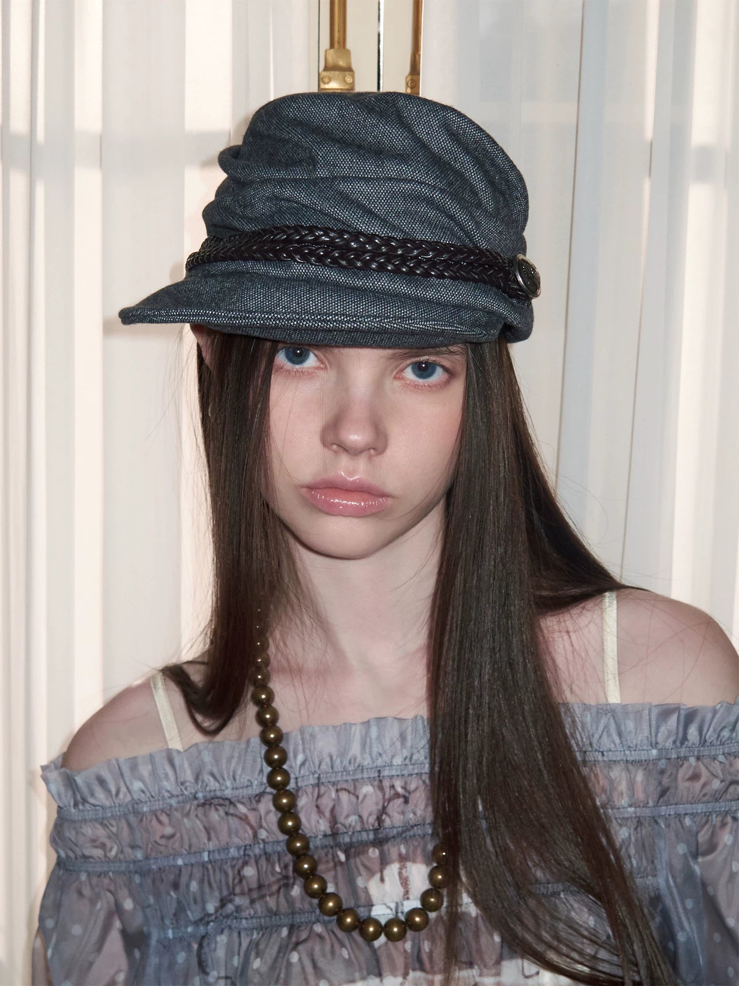 Pleated Baker Boy Cap