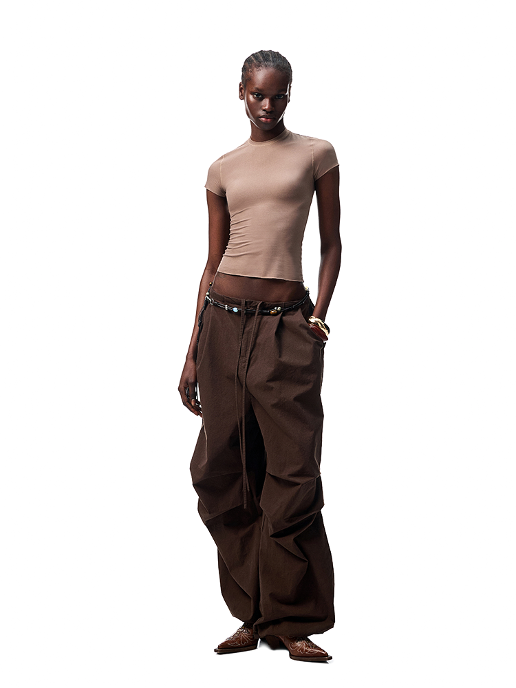 Washed-Distressed Balloon Work Pants