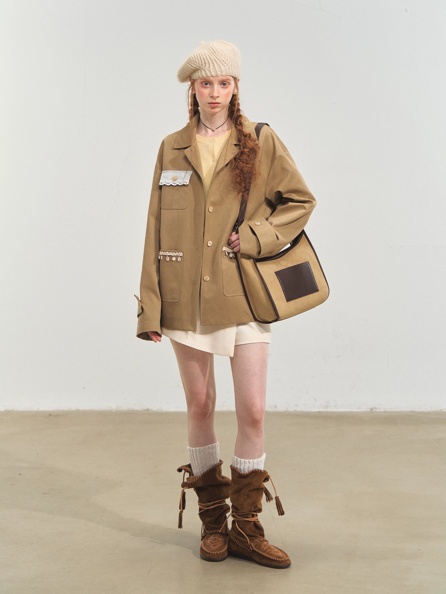 Fringed Drop-Shoulder Jacket