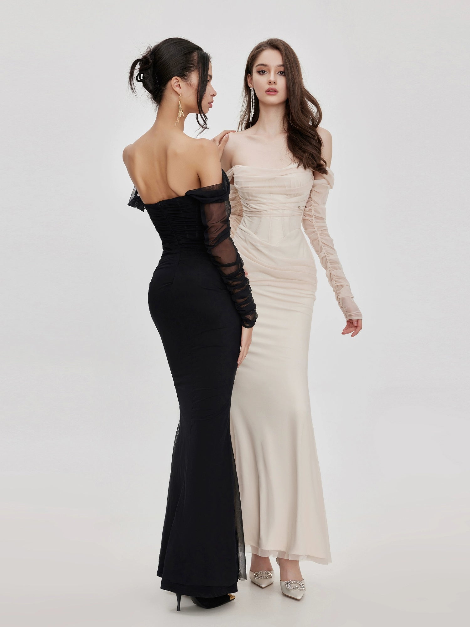 Ariel Mesh Off-Shoulder Mermaid Dress