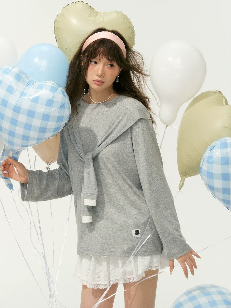 Lazy Style Layered Sun Protection Top