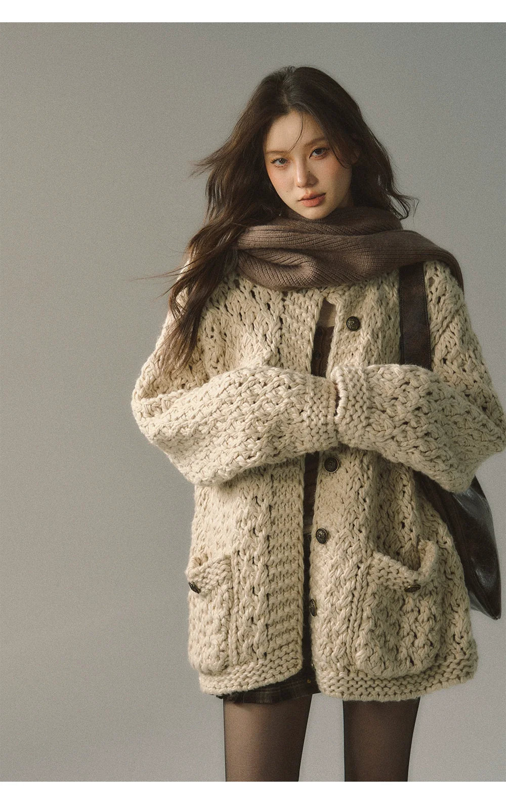 Chunky Yarn Knit Cardigan