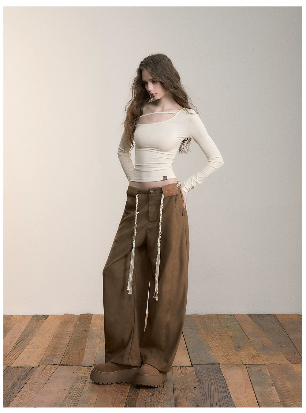 Asymmetrical Lyocell Fitted T-shirt