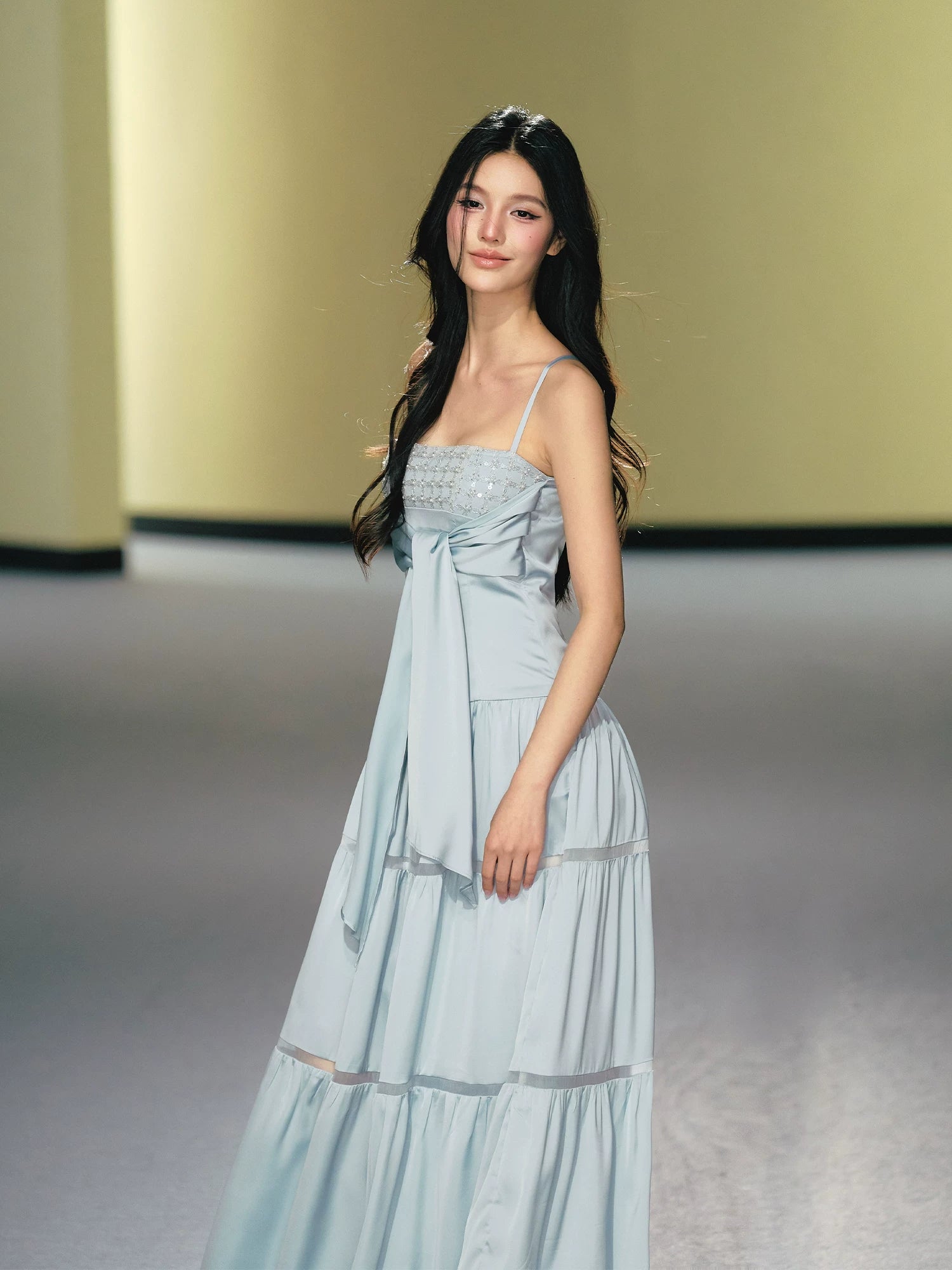 Sequin Strap Maxi Dress