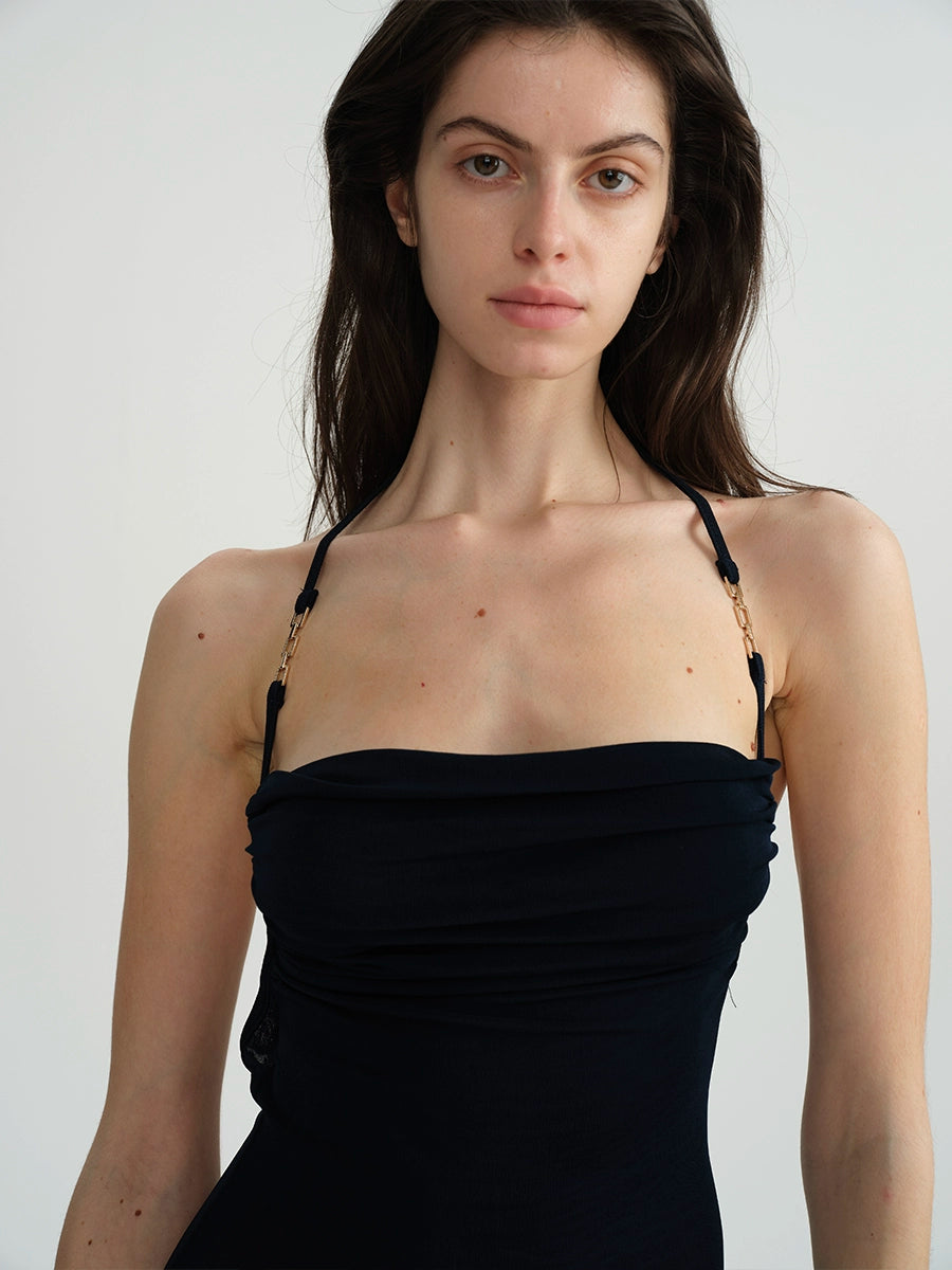 Deep Blue Acetate Dress