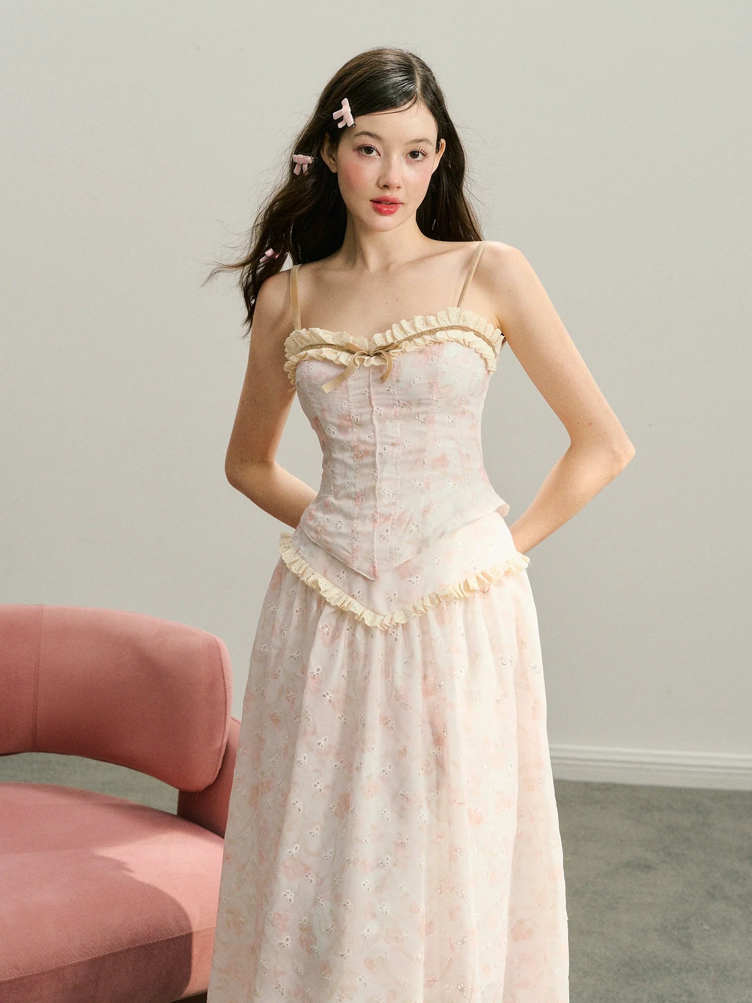 Beige Lace Crochet Top