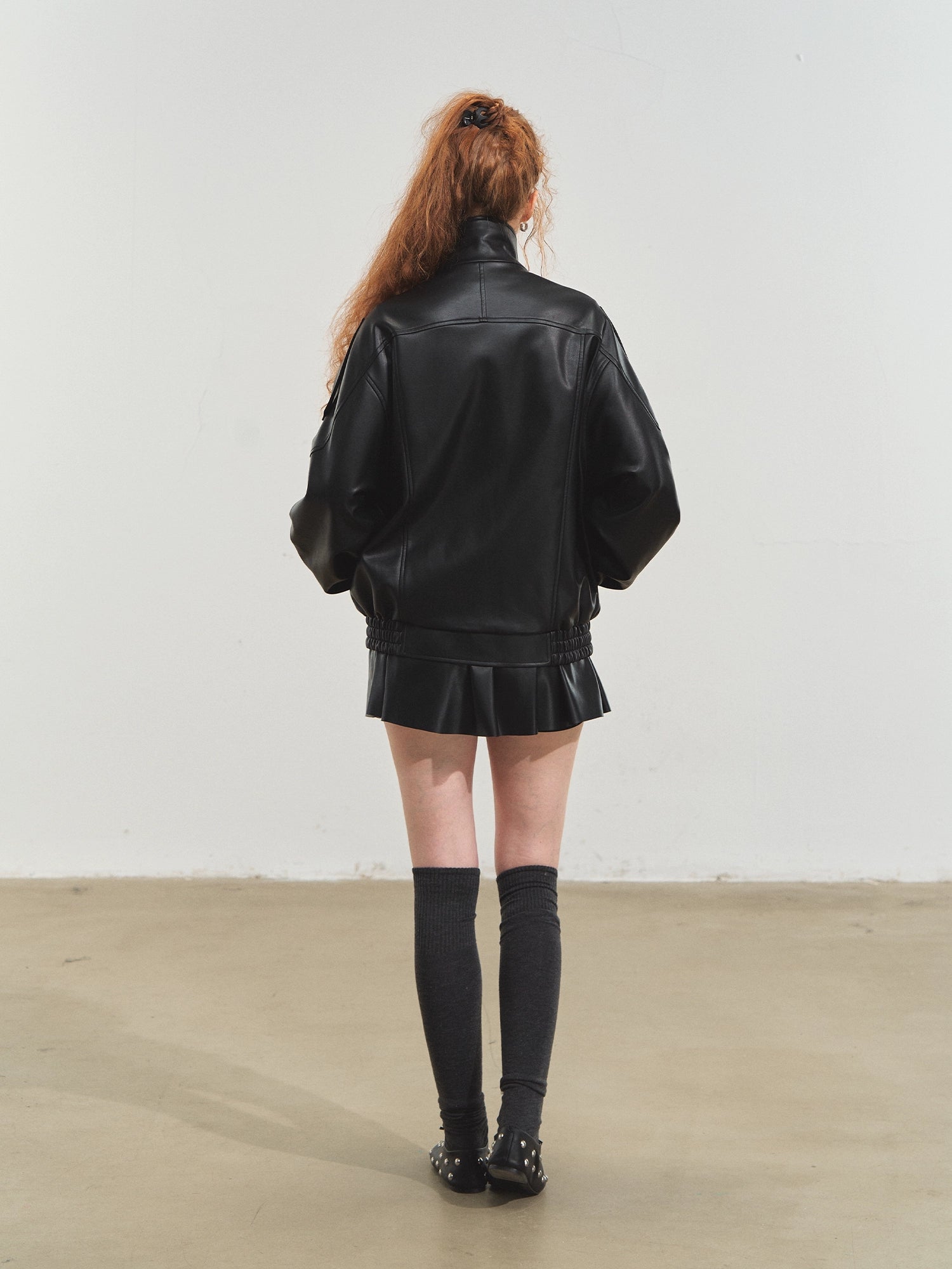 Black Vintage Moto Leather Jacket