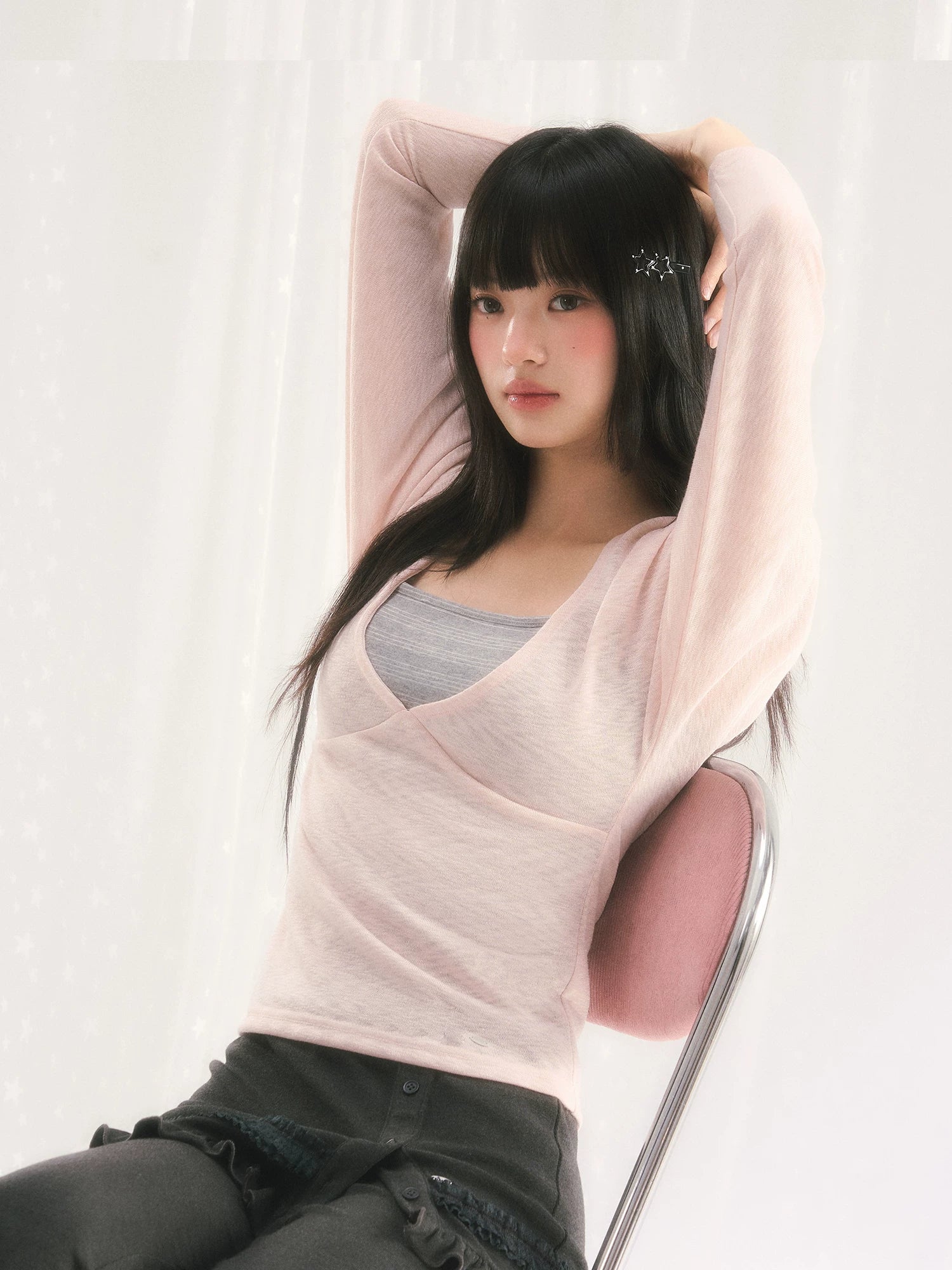 Pink Layered Top Set