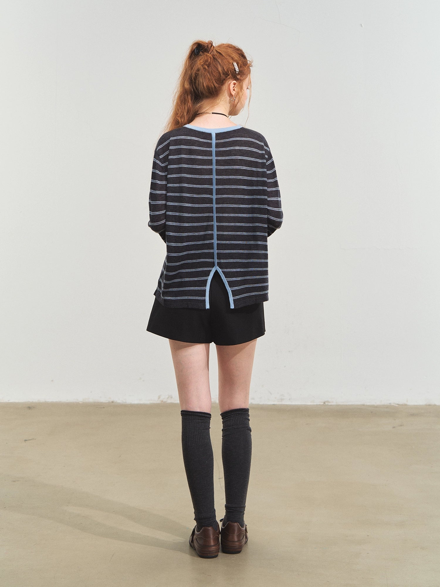 Vintage Striped Knit Blouse