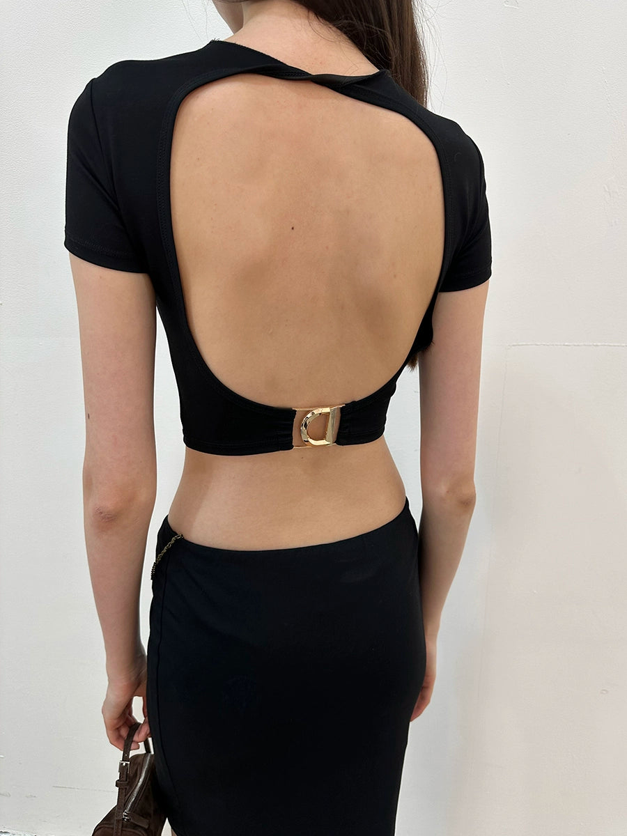 Backless D-Buckle Two-Piece Set