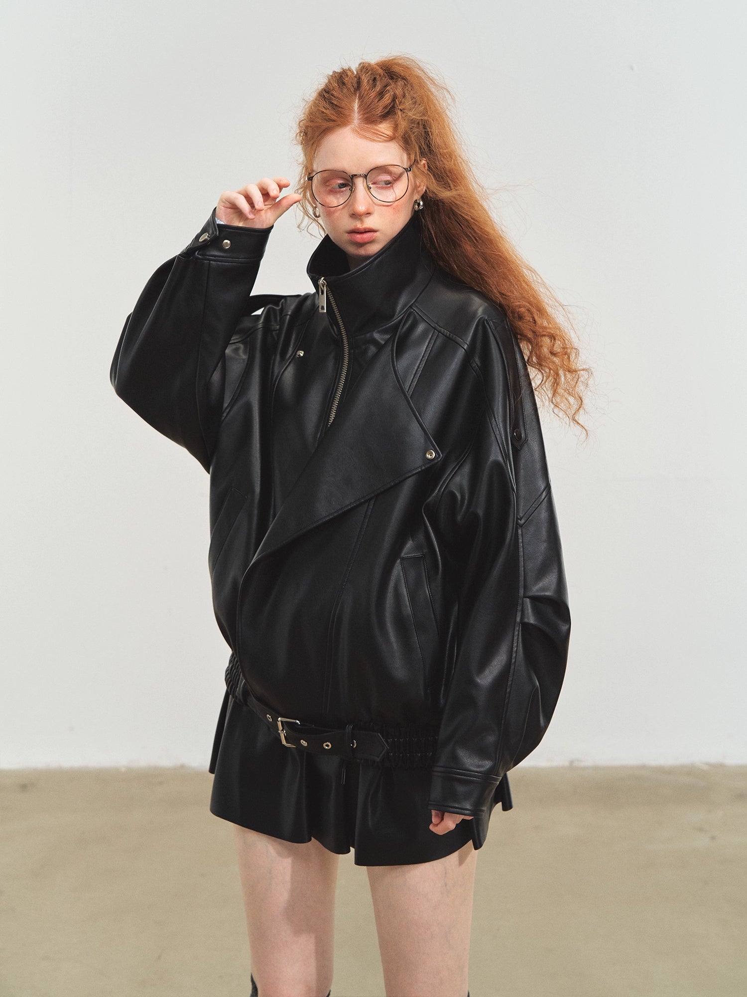 Black Vintage Moto Leather Jacket