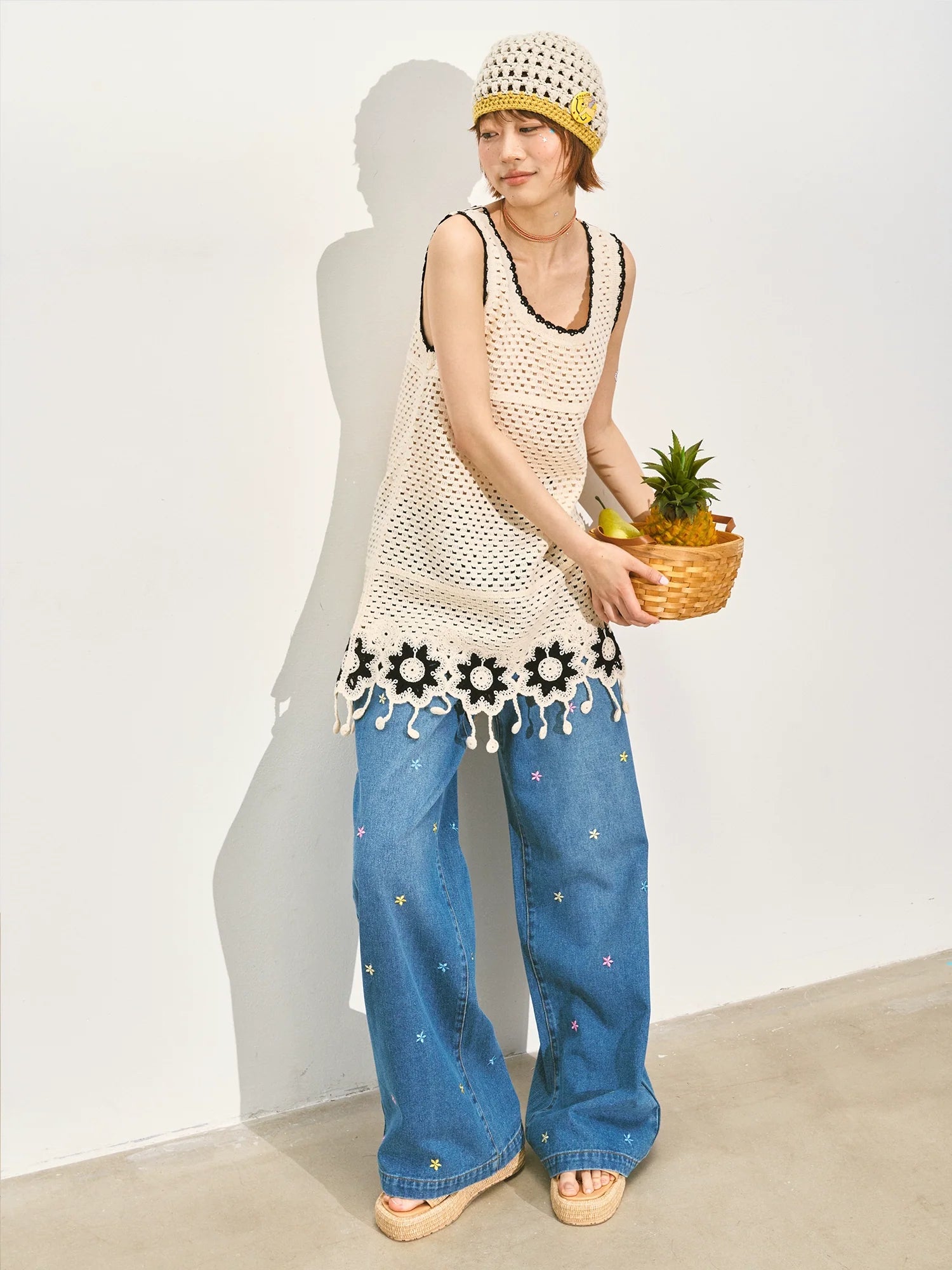 Lace Hollow Out Sleeveless Mini Dress