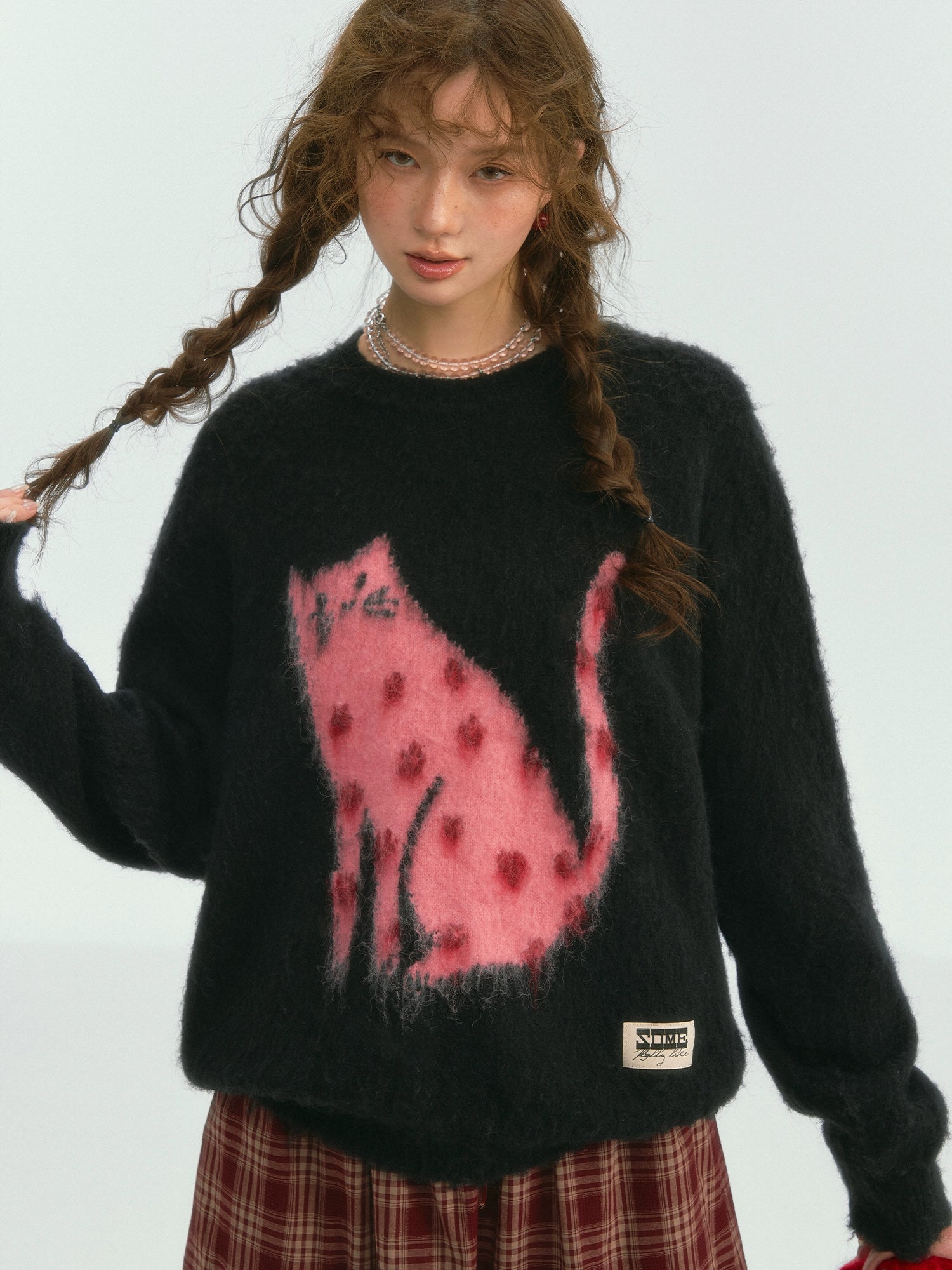 Lucky Cat Fuzzy Sweater
