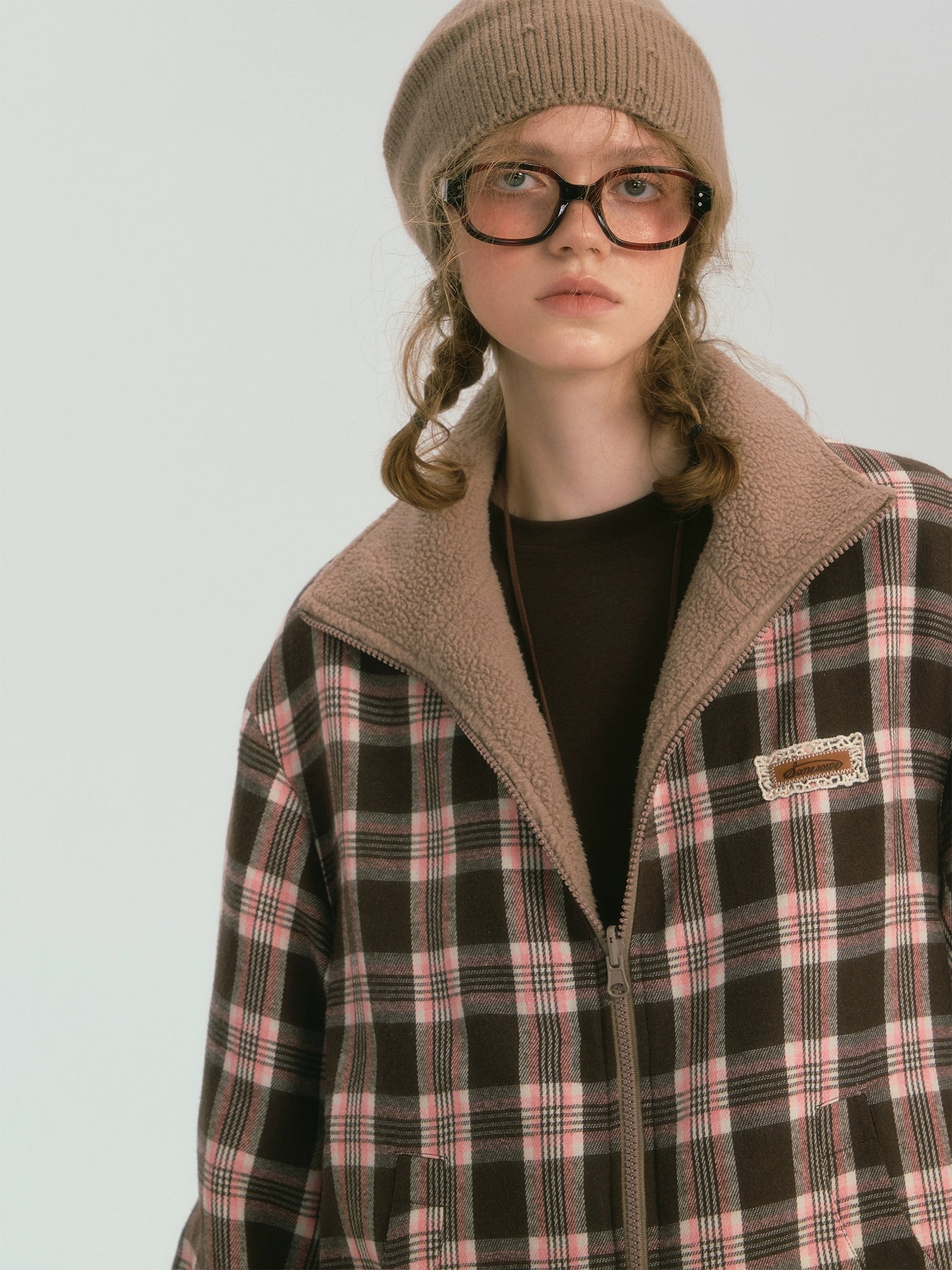 Reversible Plaid Fleece Jacket