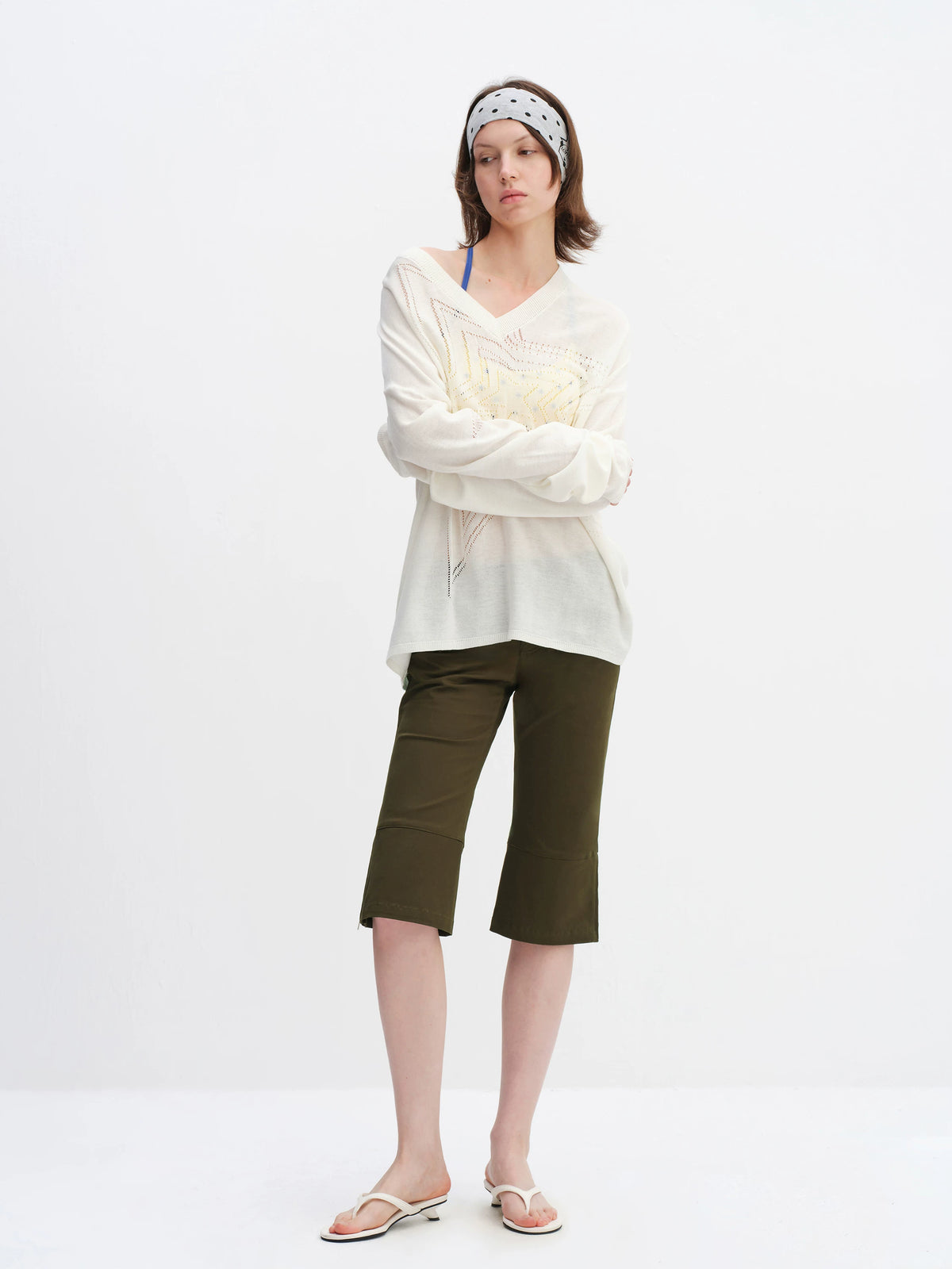 Original V-Neck Star Knit Top