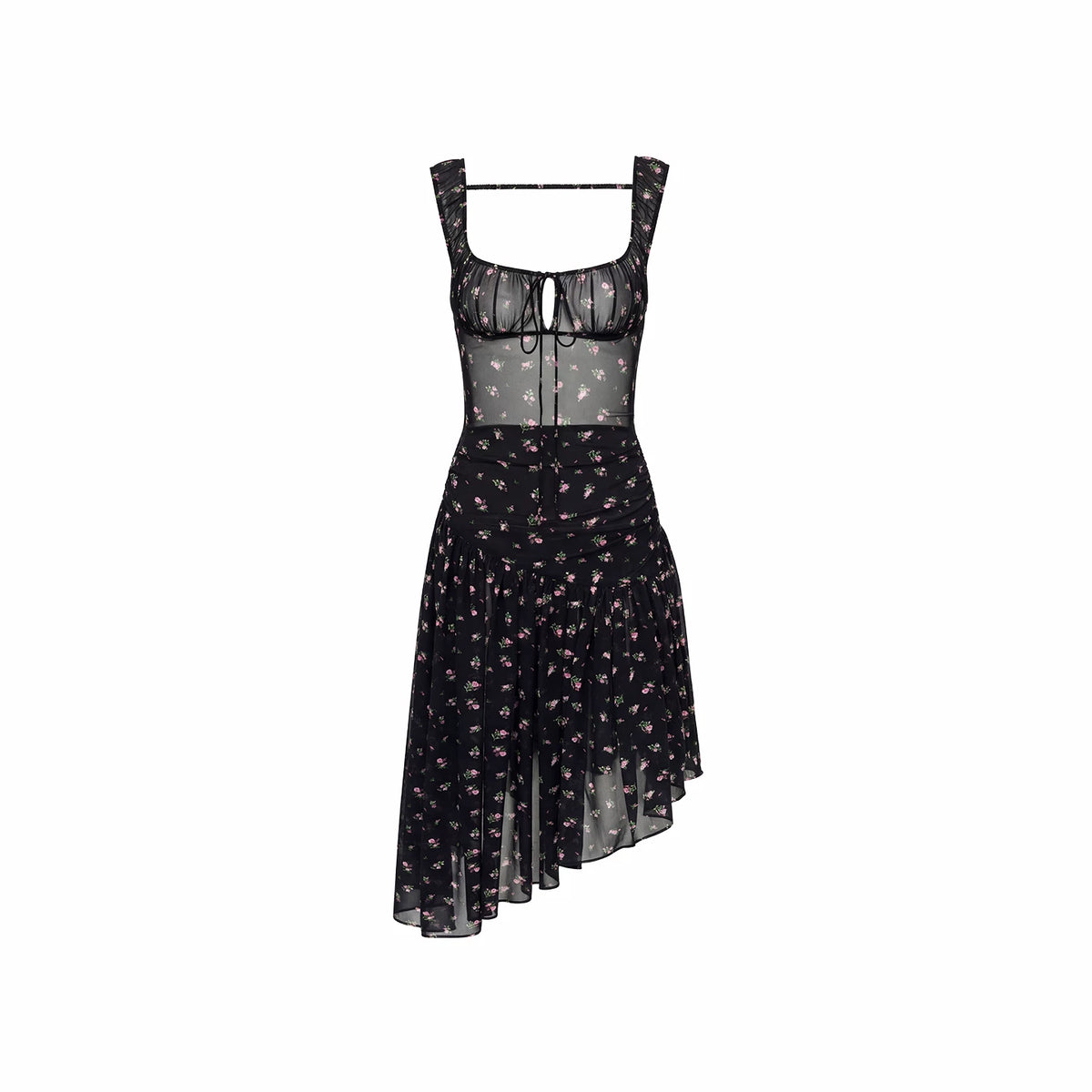 Open-Back Floral Dress