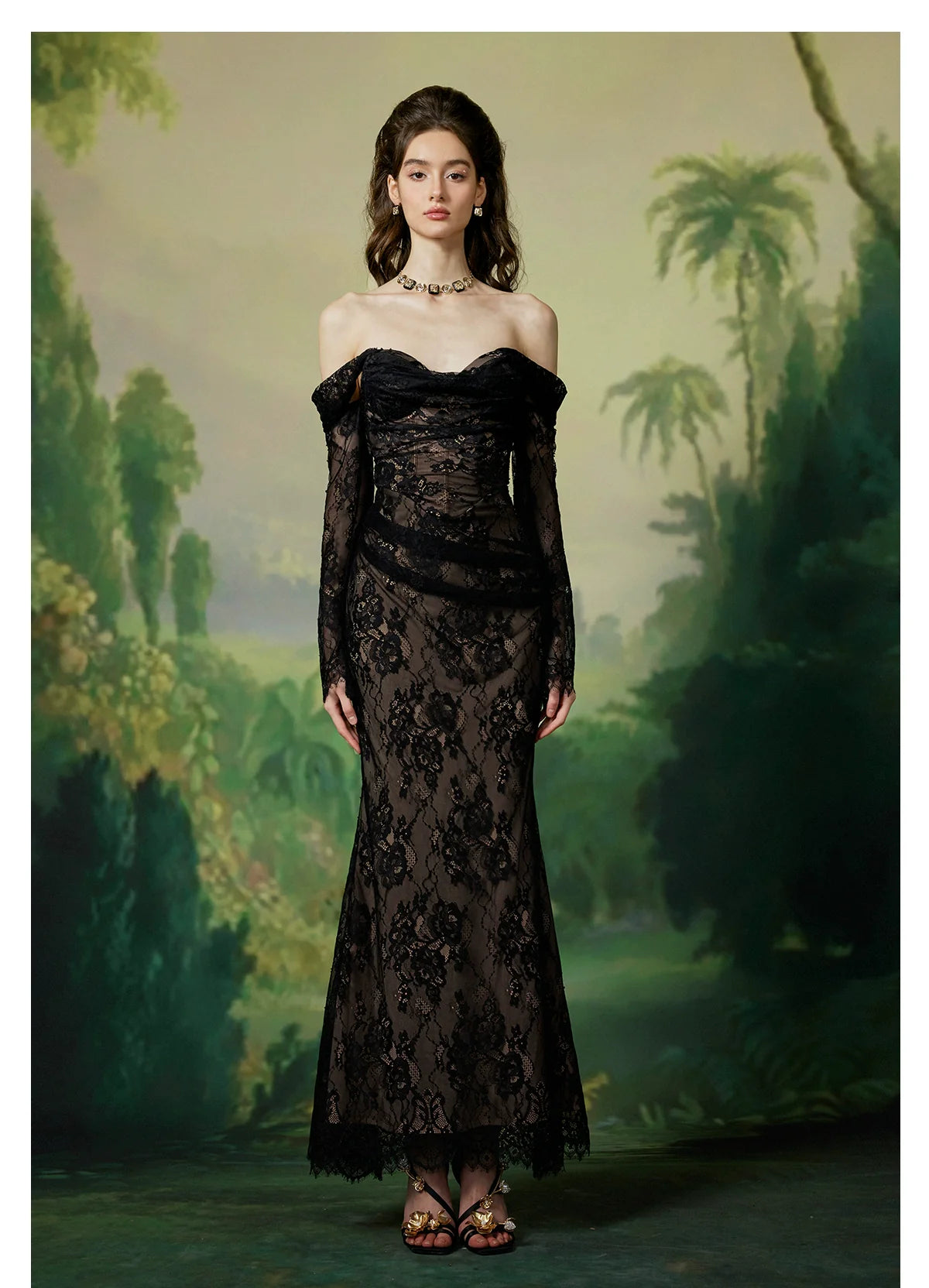 Ariel Luxury Lace Fishtail Dress