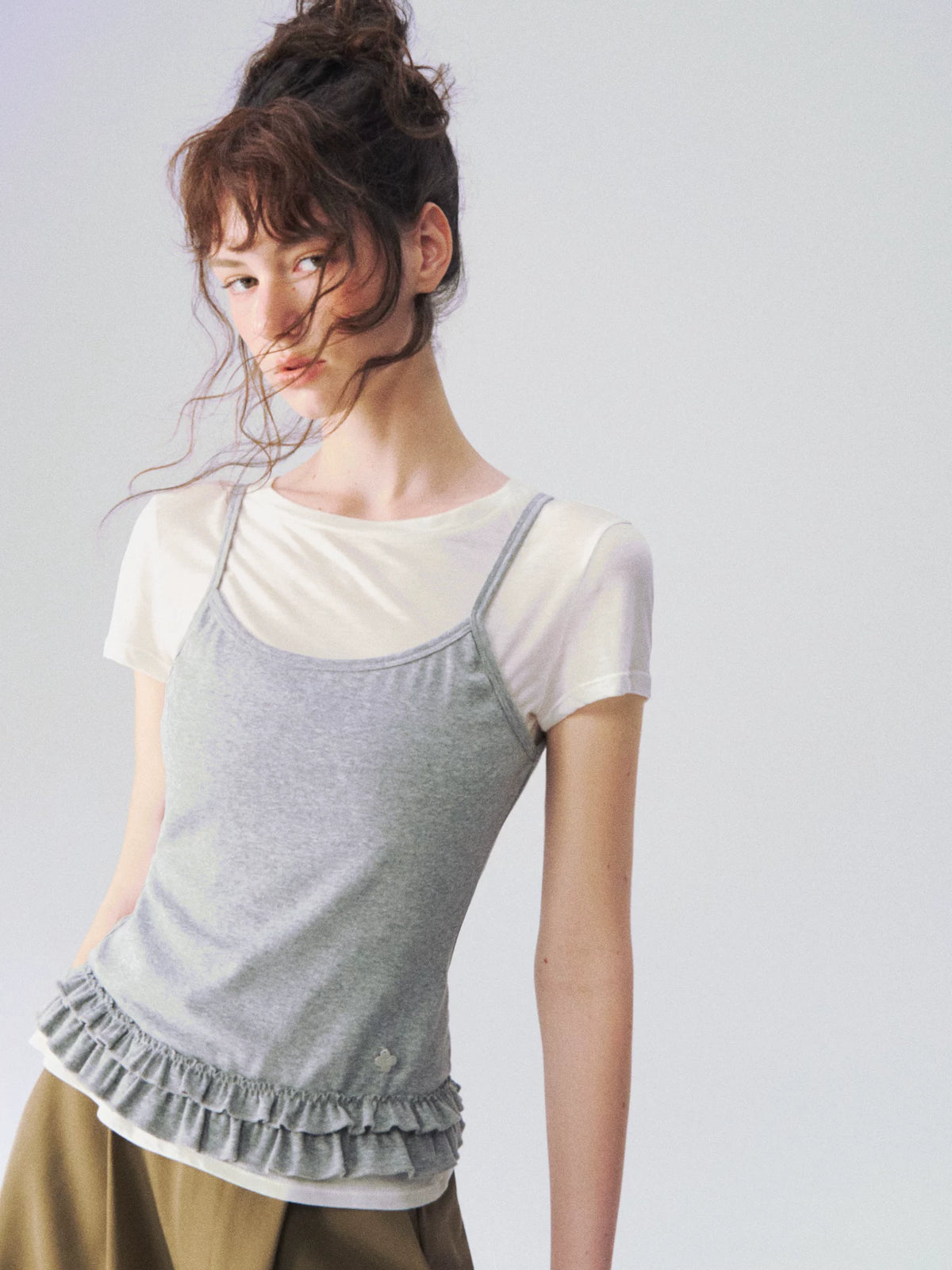 Ruffle Layered Tee Set