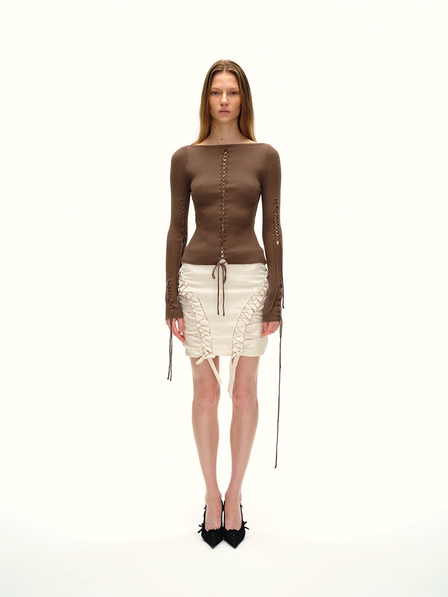 Black Coffee Reversible Tie Sweater