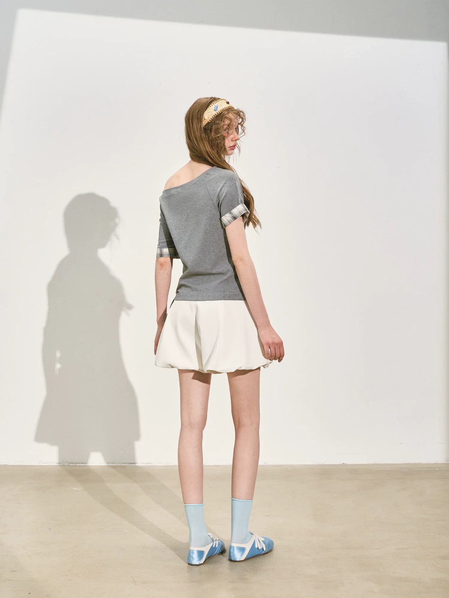 A-line Puff Wide-leg Shorts