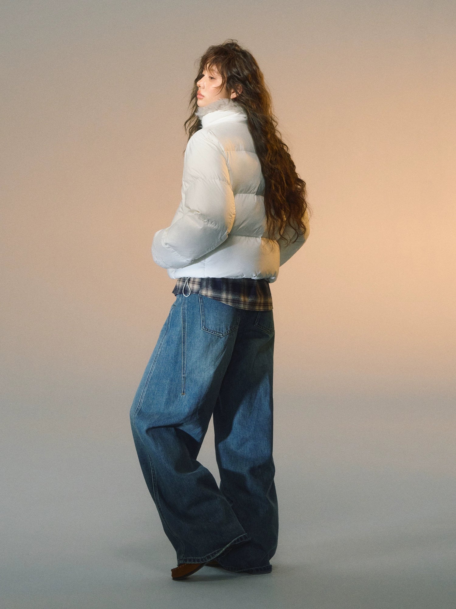 Fur-Trim Short Puffer