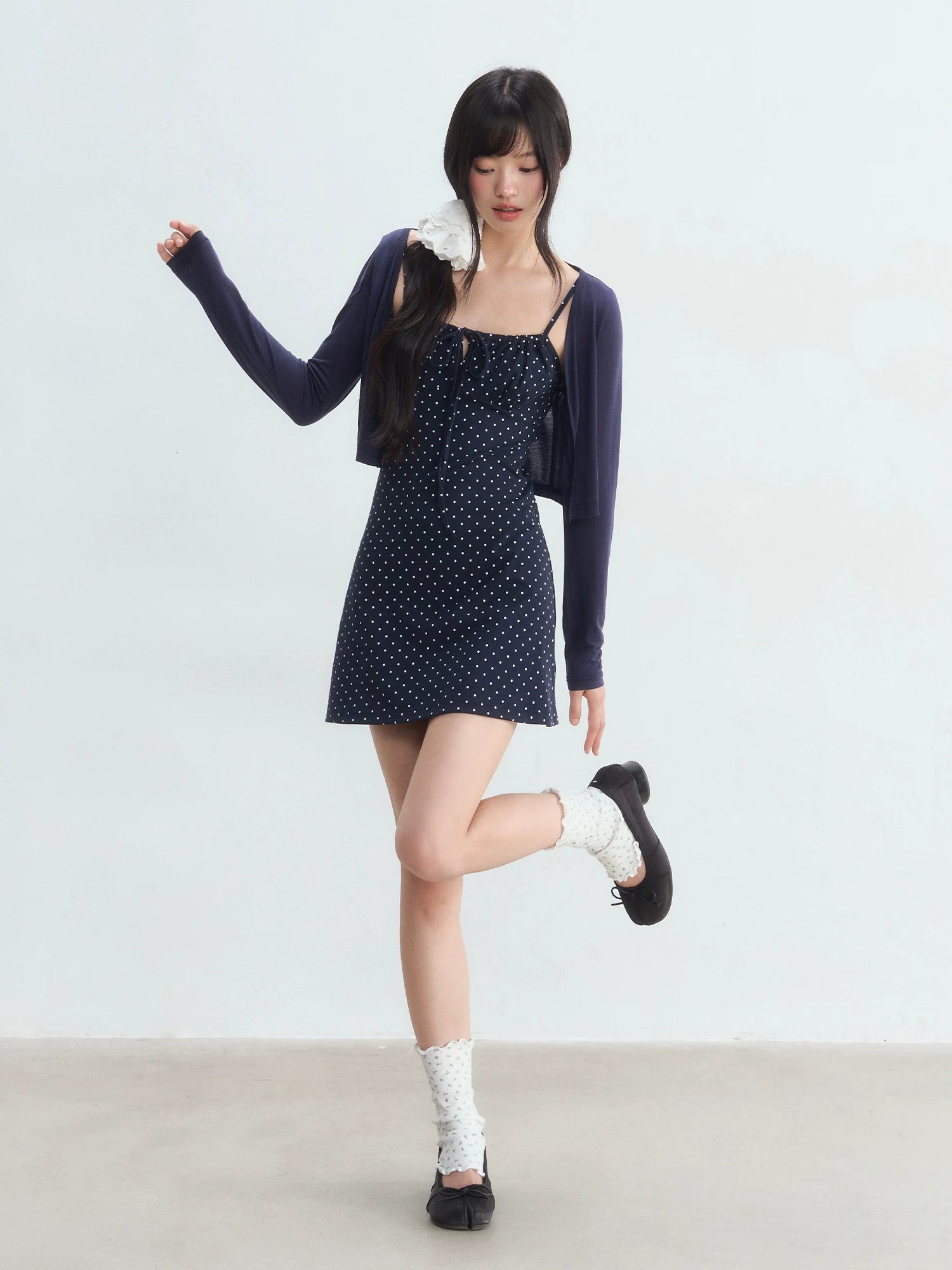 Polka Dot Halter Dress Set