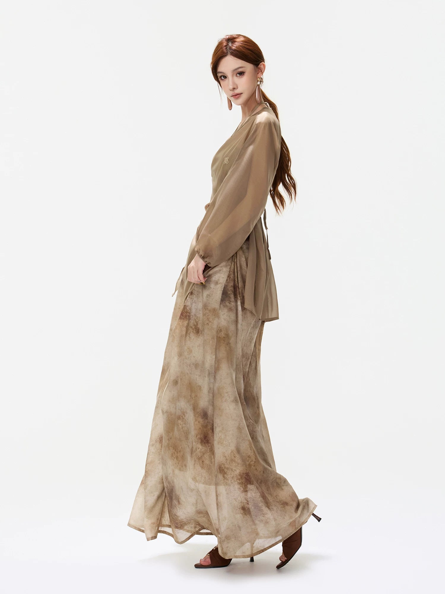 Sheer Wrap Chiffon Shirt
