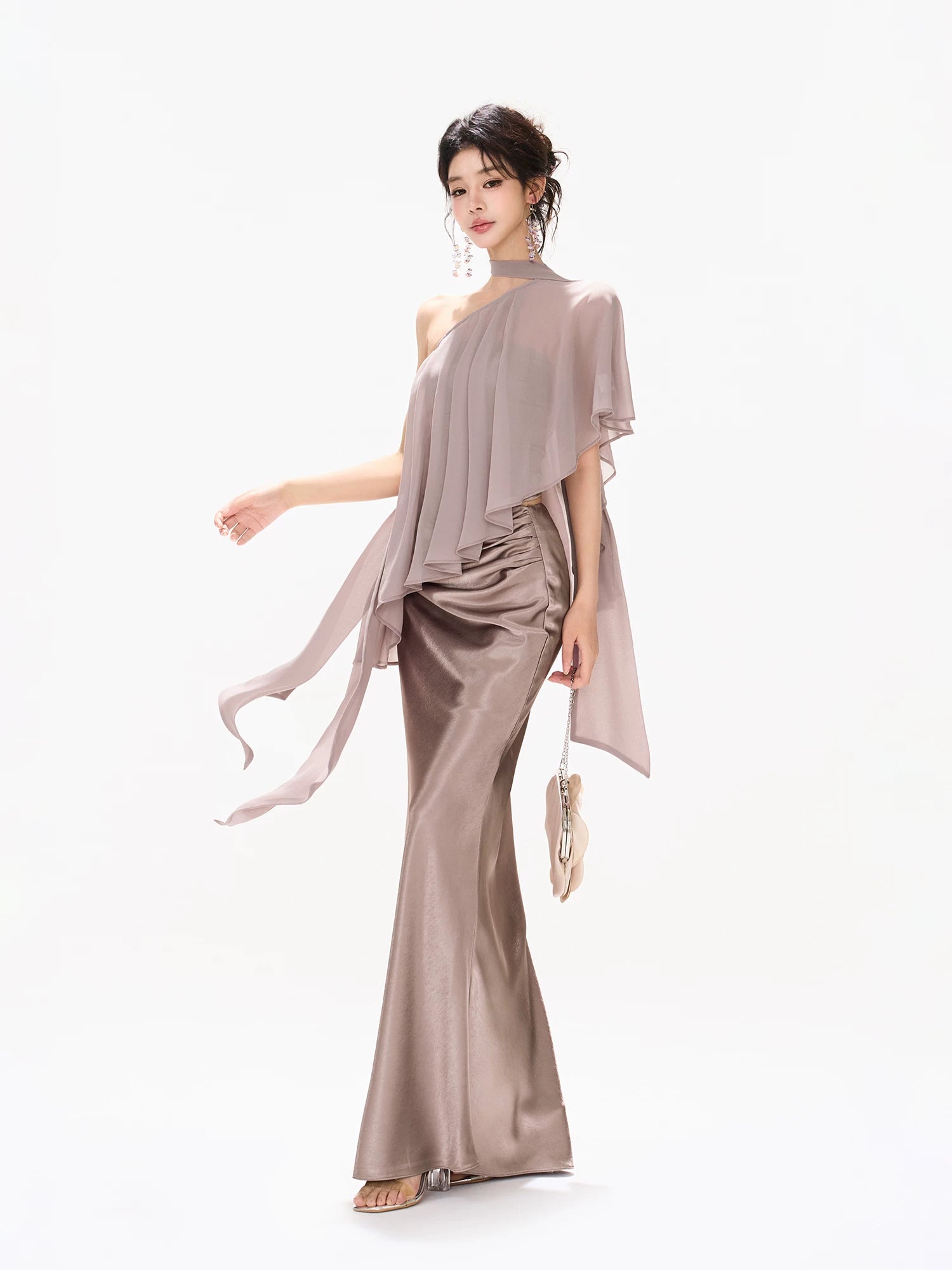 Satin Mermaid Maxi Skirt
