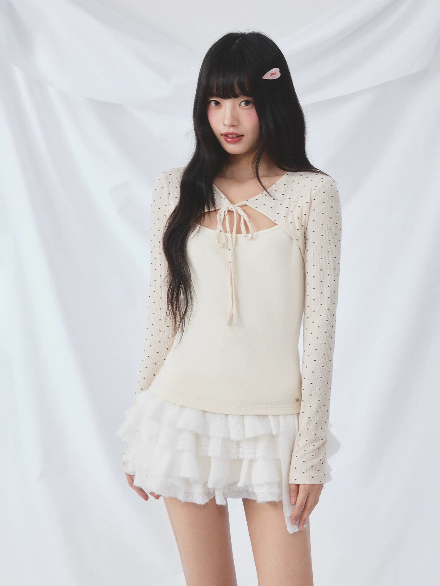 Polka Dot Layered Top