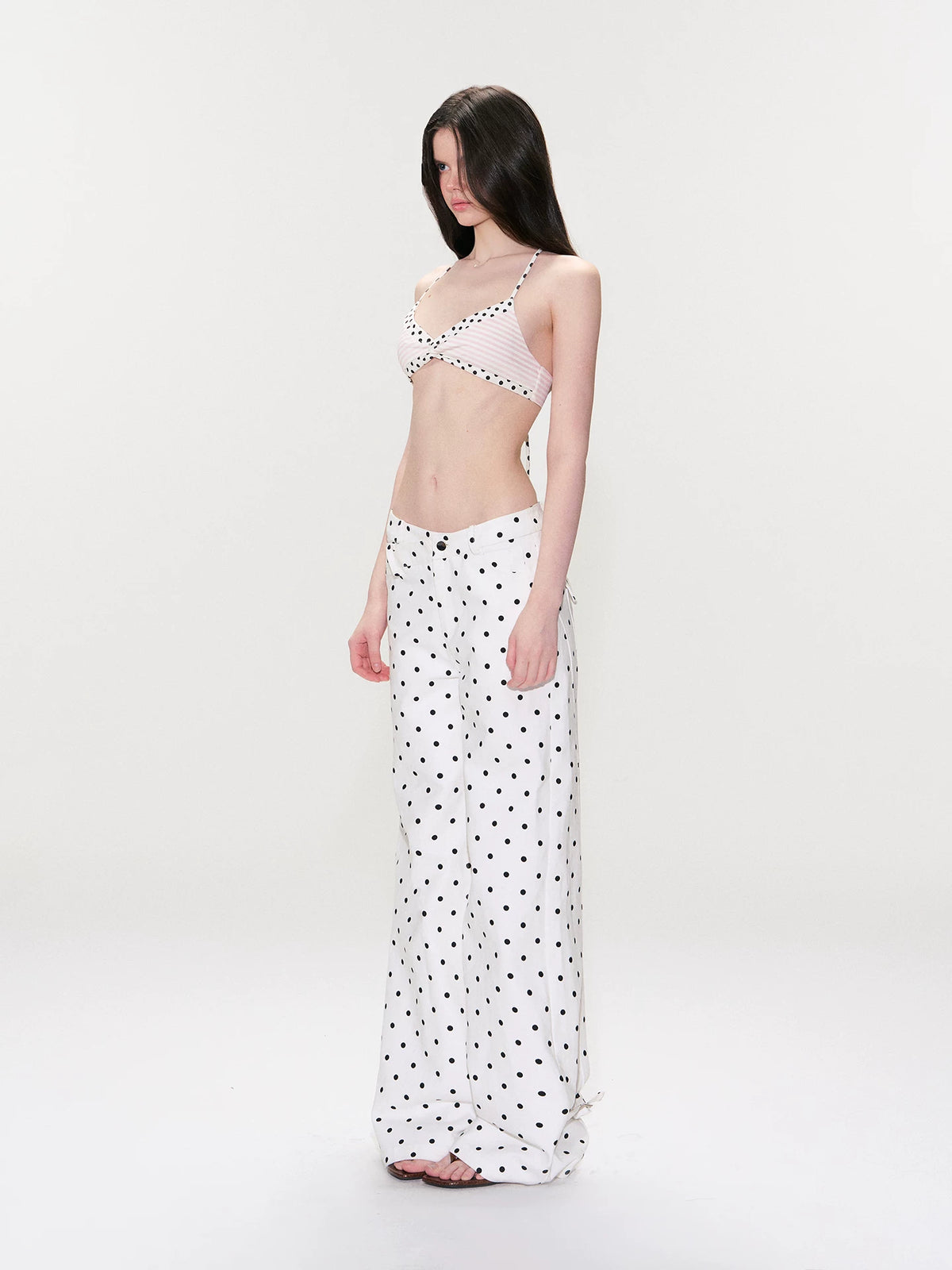 White Polka Dot Pants