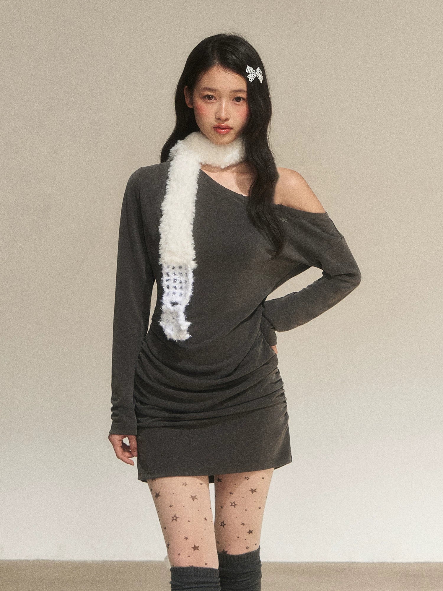 Lace Strap Asymmetrical Dress