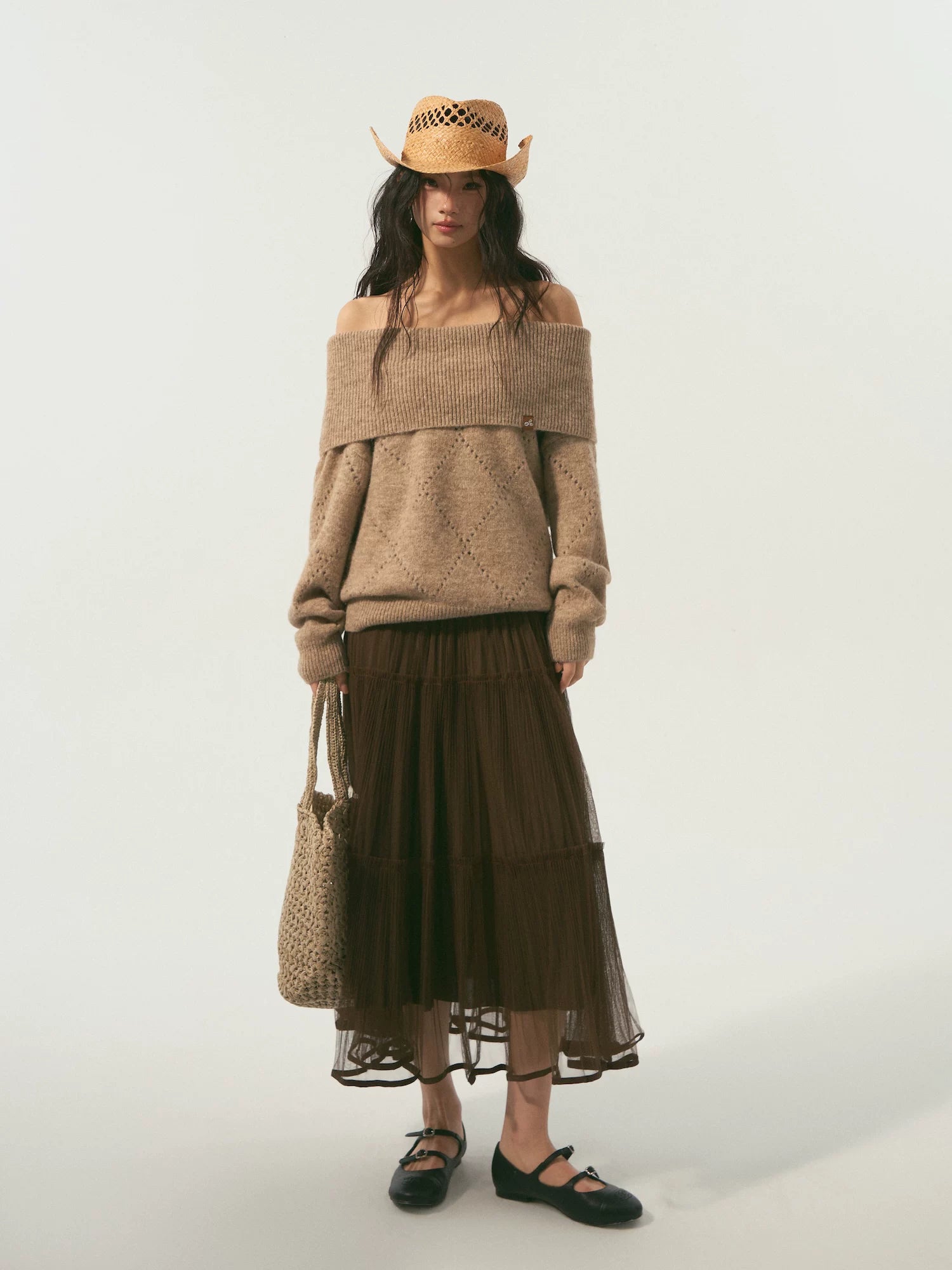 Cutout Shoulder Sweater