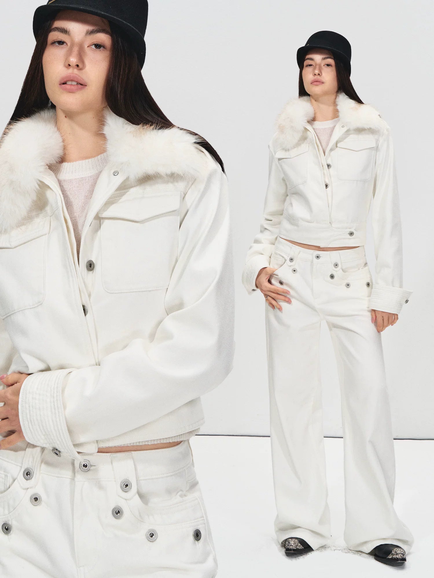 Detachable Collar Denim Jacket