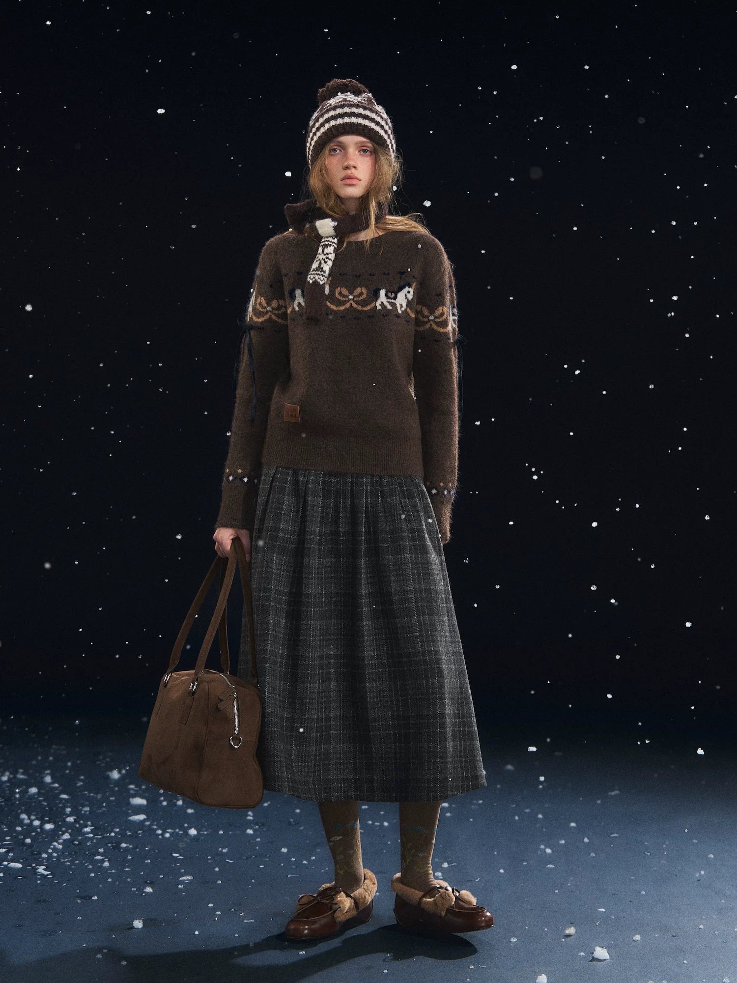 Carousel Jacquard Knit Sweater