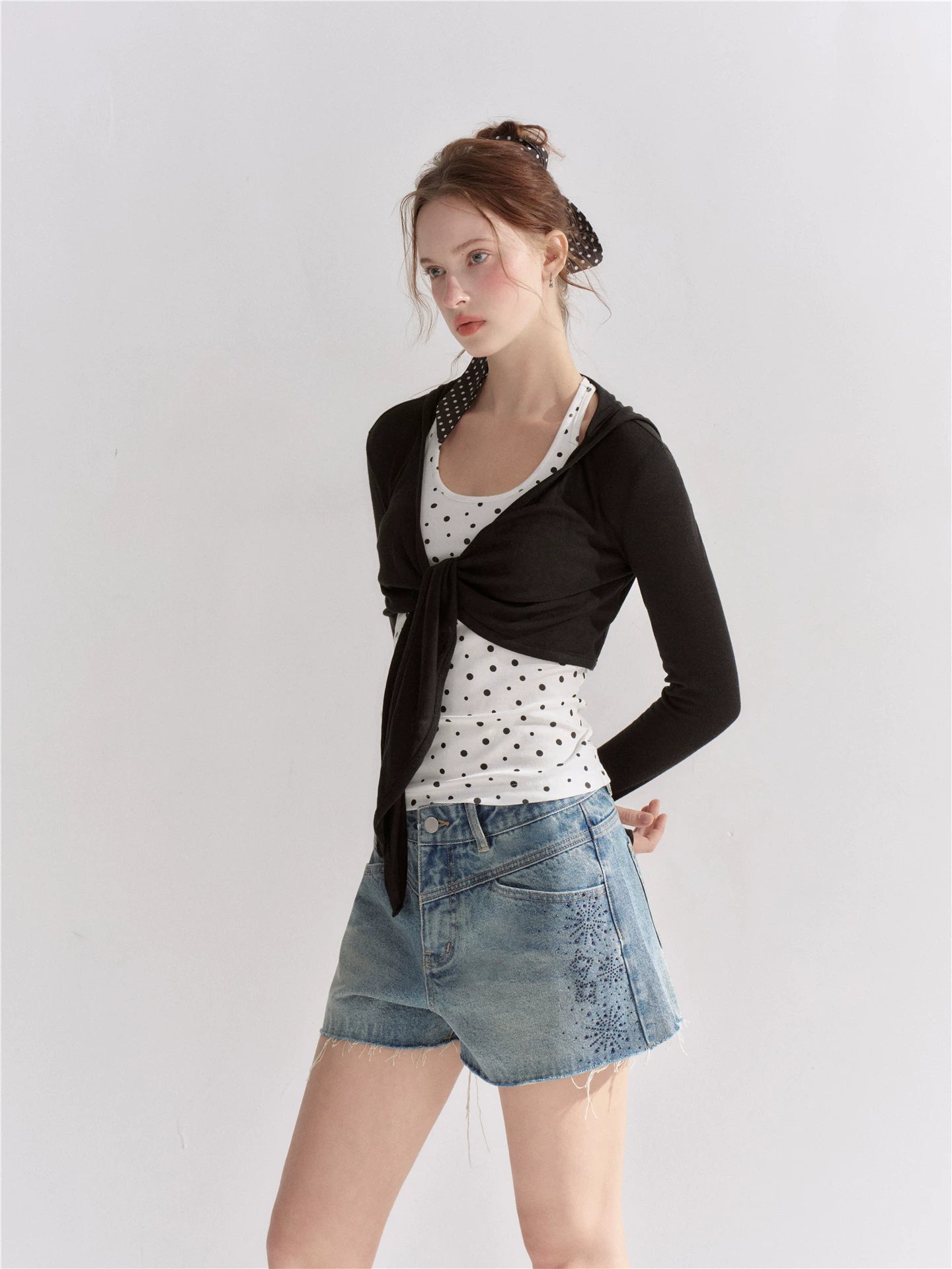 Rhinestone Denim Shorts