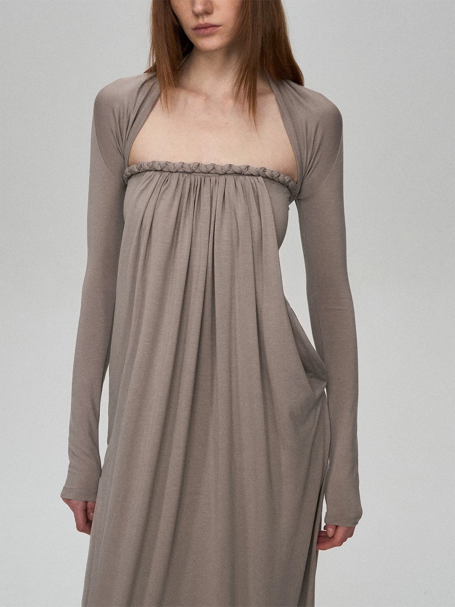 Lyocell Sculpted Pleated Dress