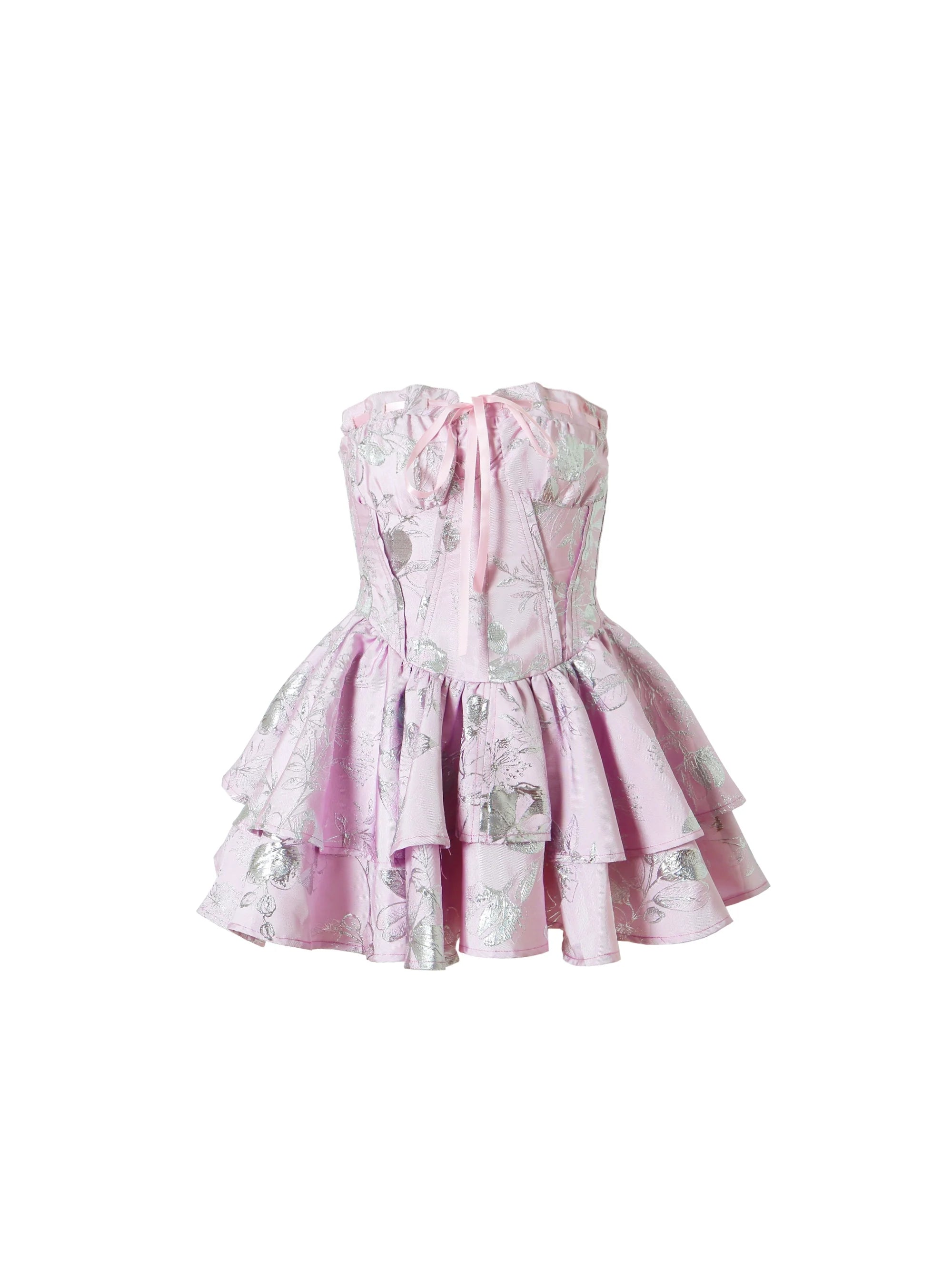 Pink Slimming Birthday Strapless Princess Tulle Dress