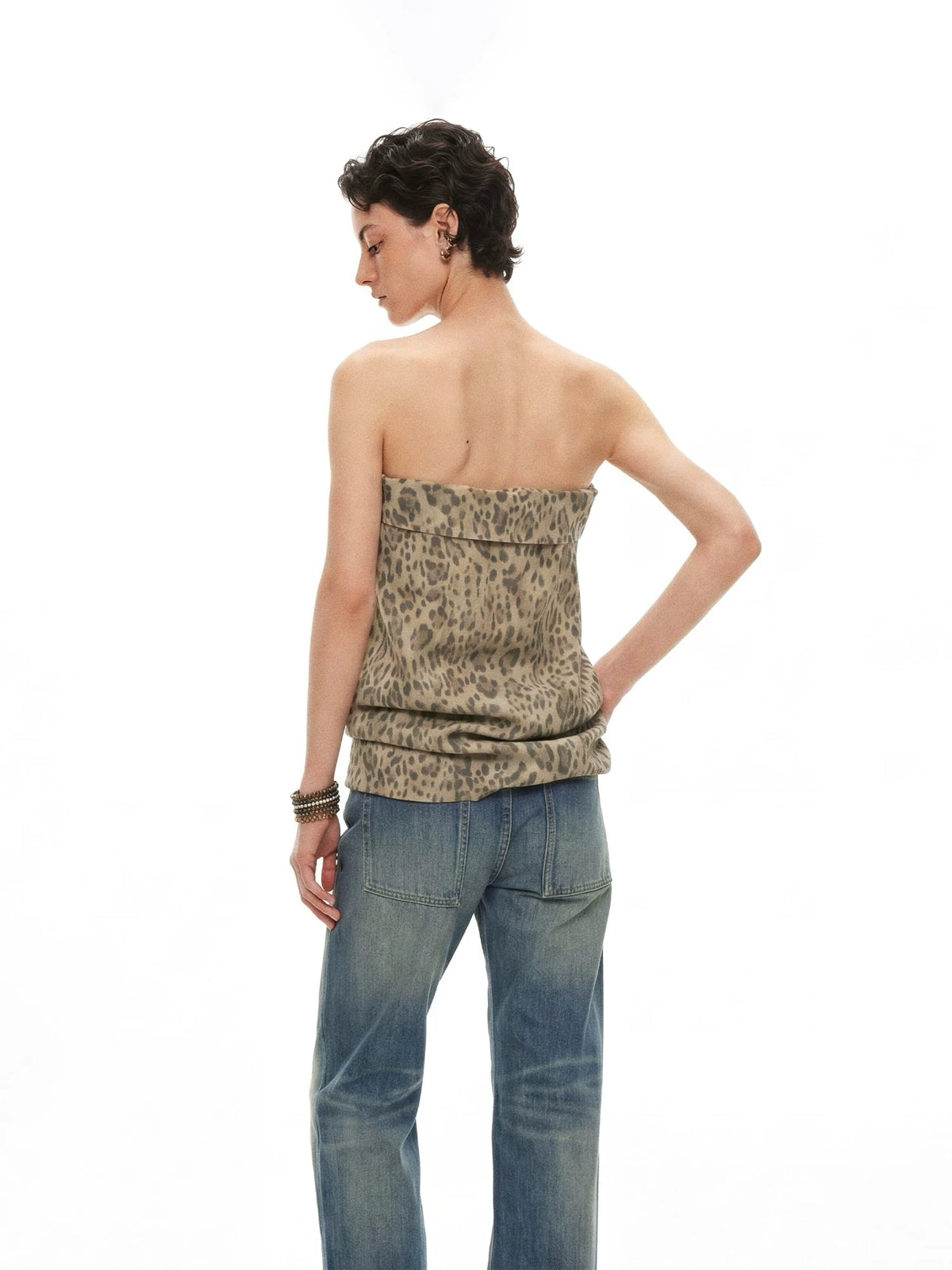 Lyocell Linen Leopard Bandeau